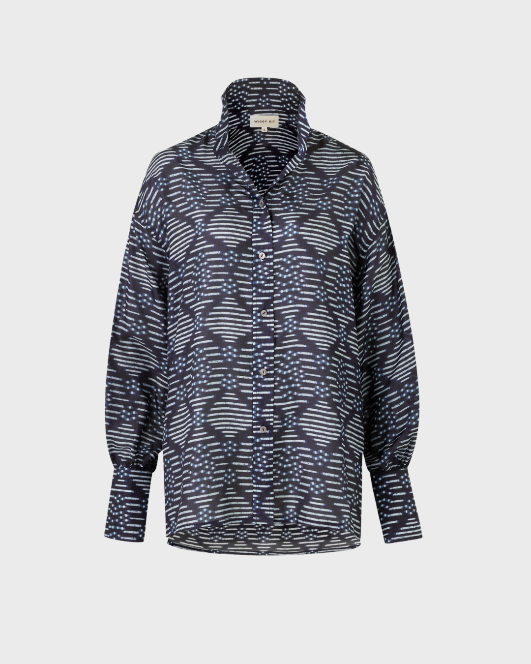 Gallerist Shirt (Indigo Shibori Print)