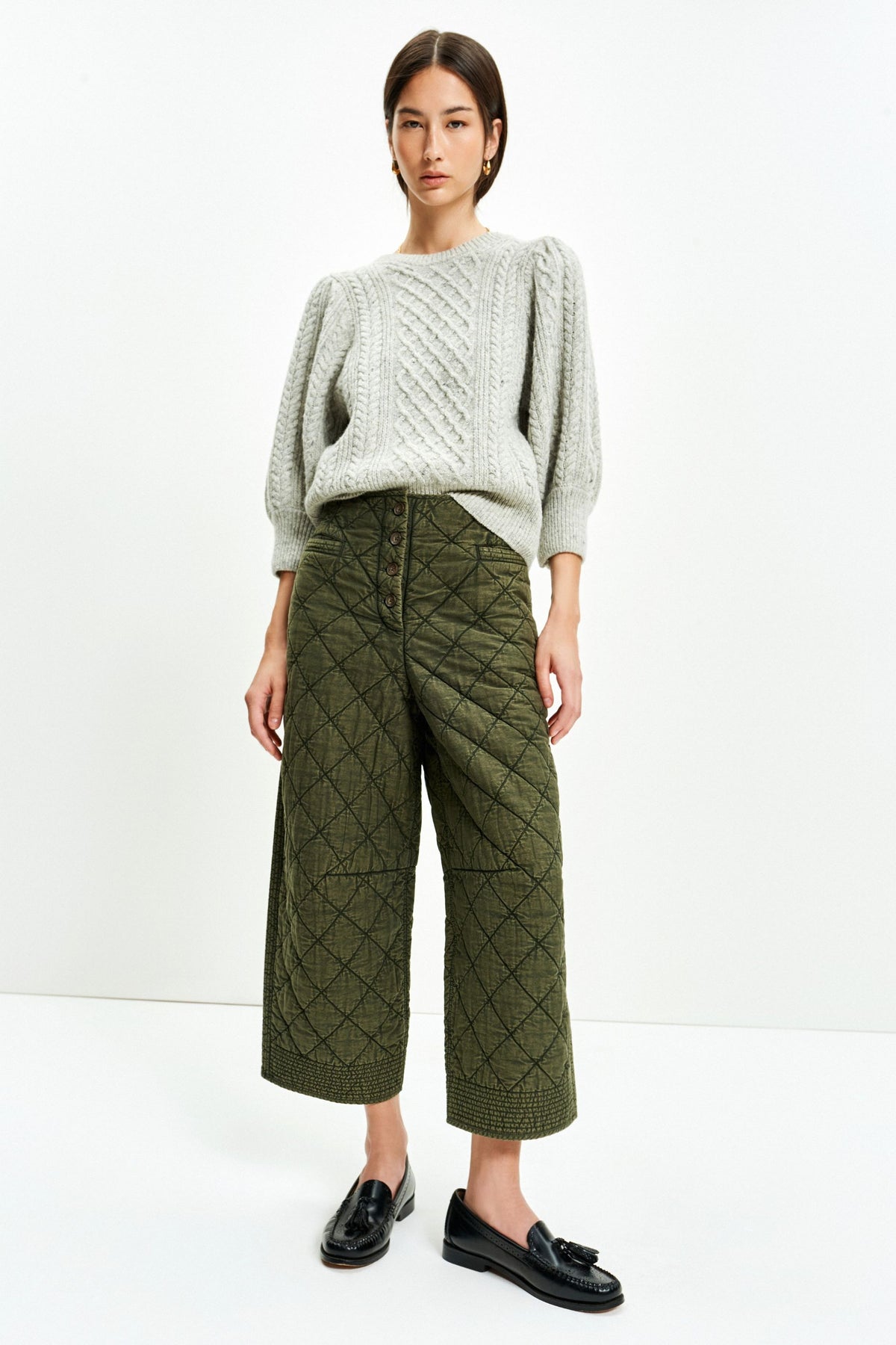 Quilted Jean (Olive)