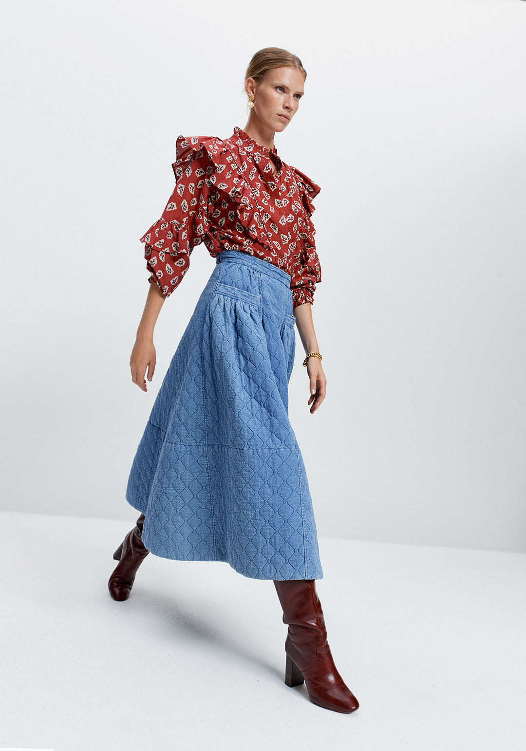 The Quilted Gaucho Skirt