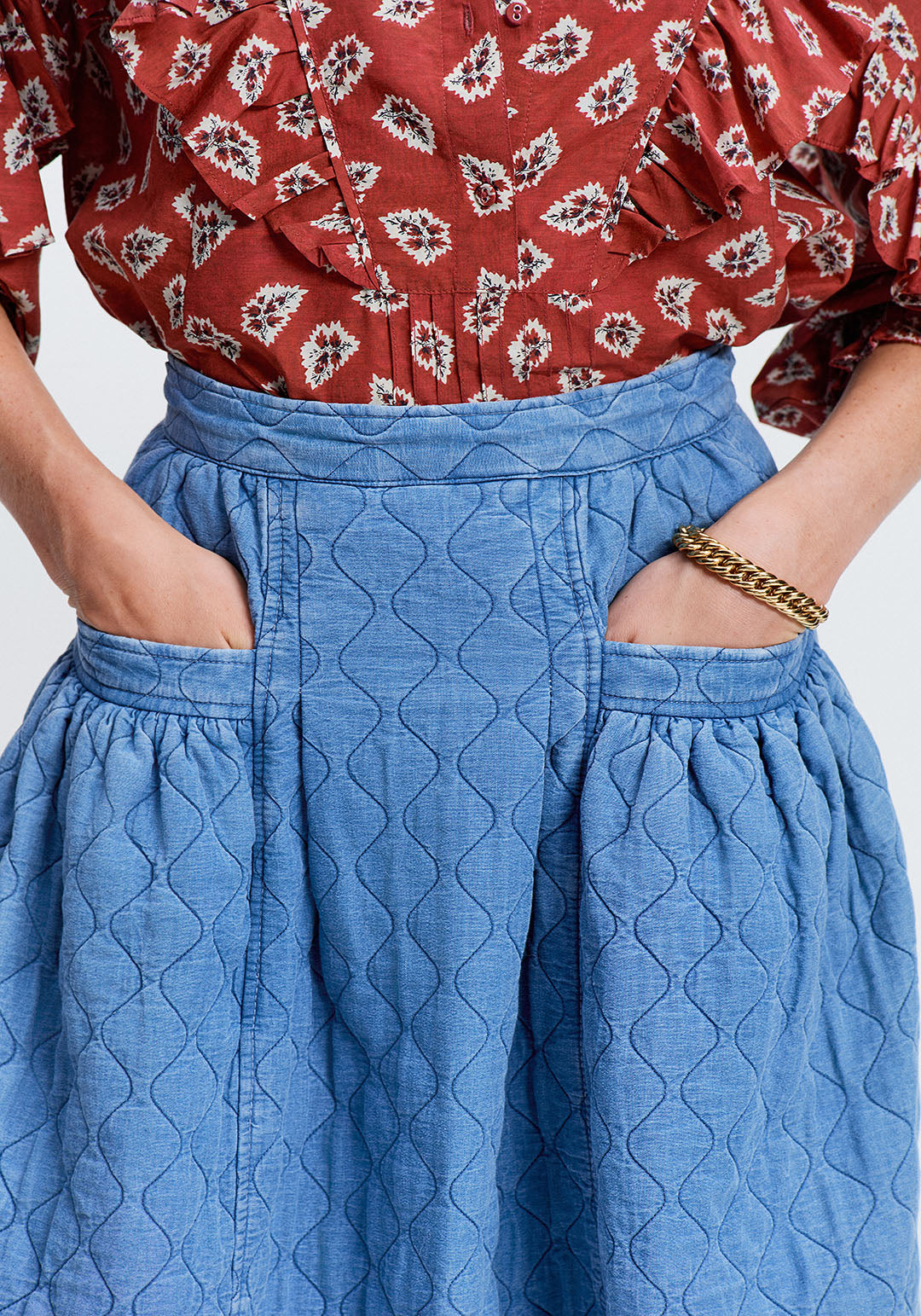 The Quilted Gaucho Skirt