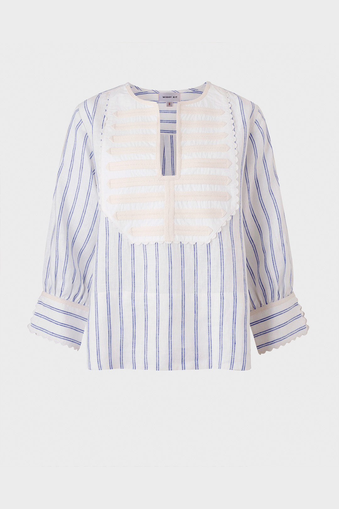 The Bib Shirt (Blue Stripe)