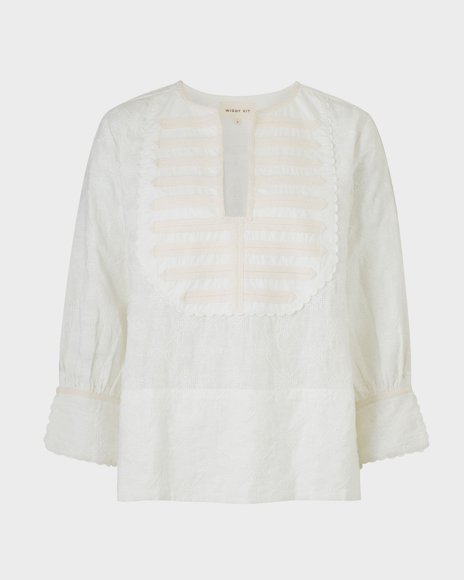 Bib Shirt (White Embroidery)