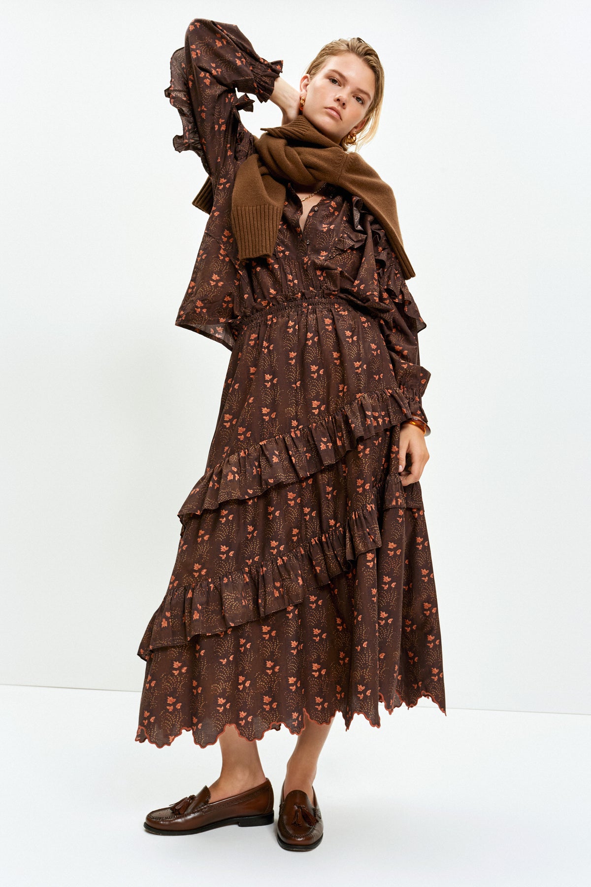 Copain Skirt (Cocoa Fern Print)