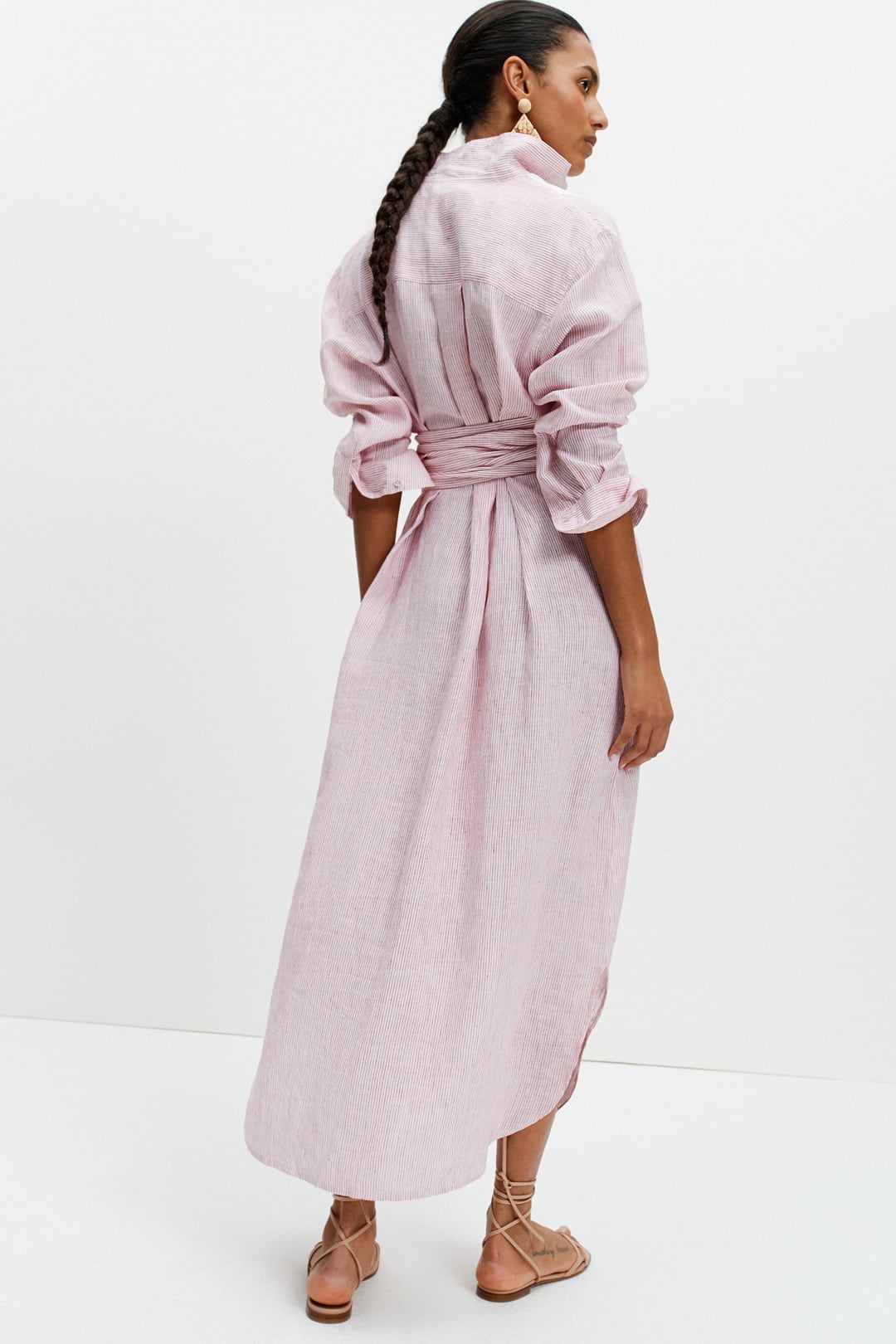 Floating Bib Dress (Red Stripe)