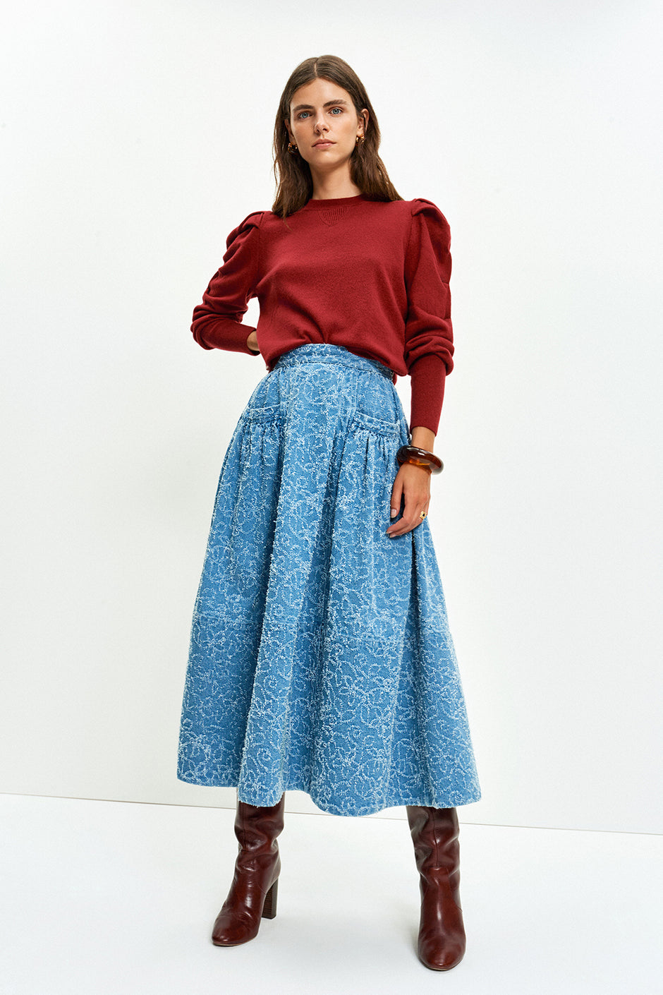 Gaucho Skirt (Scribble Denim)