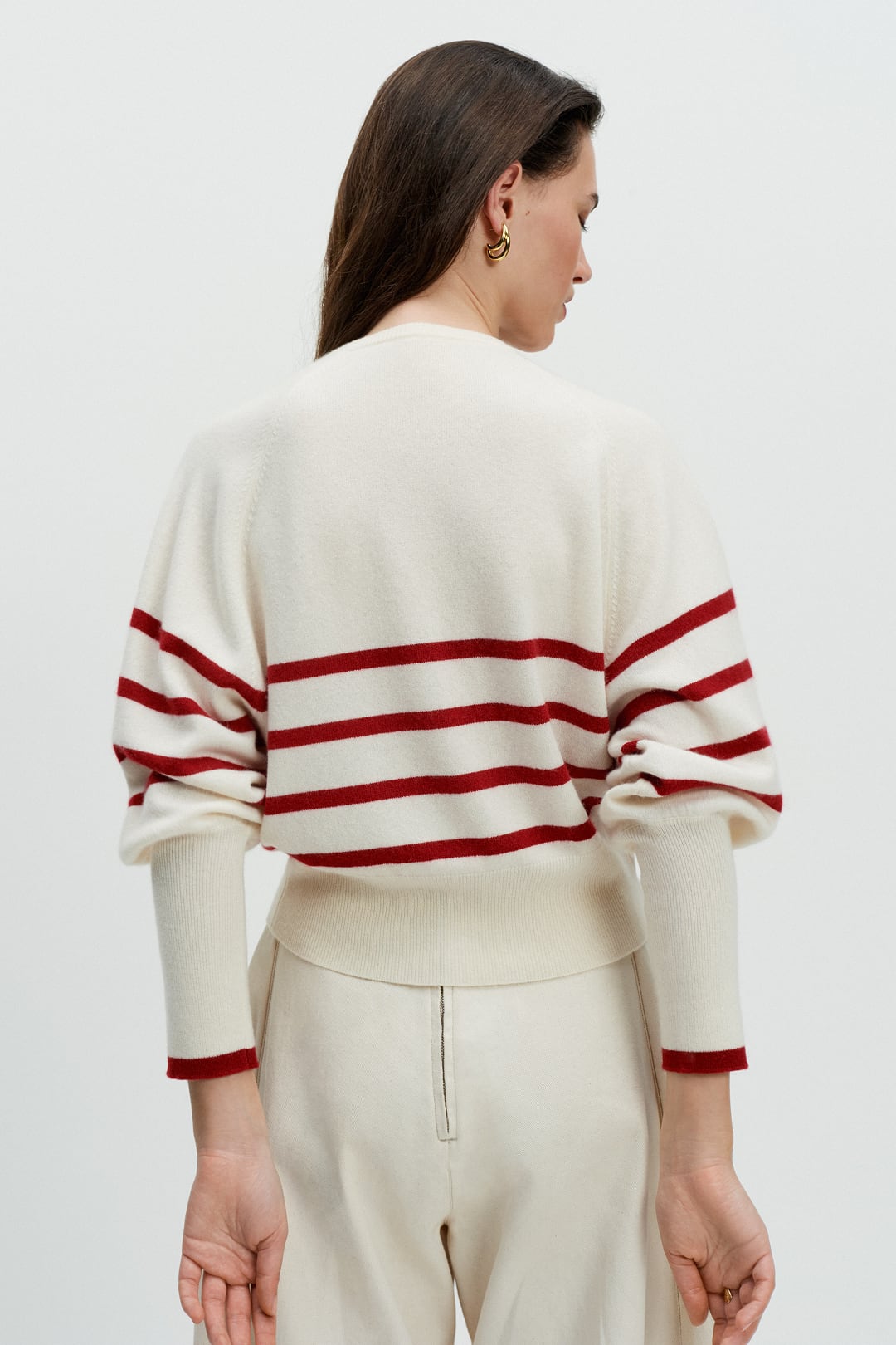 The Keyhole Sweater (Red Stripe)