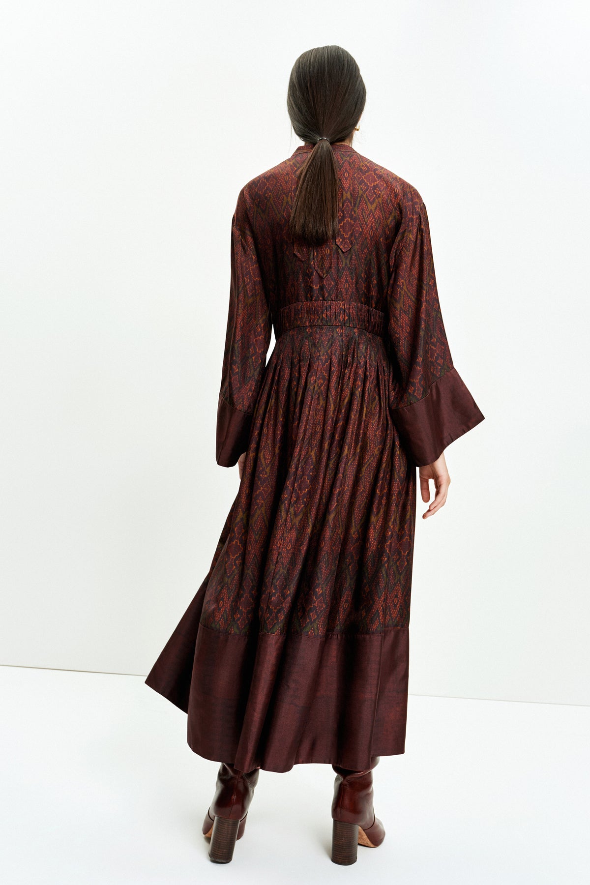 Paloma Dress (Merlot Ikat)