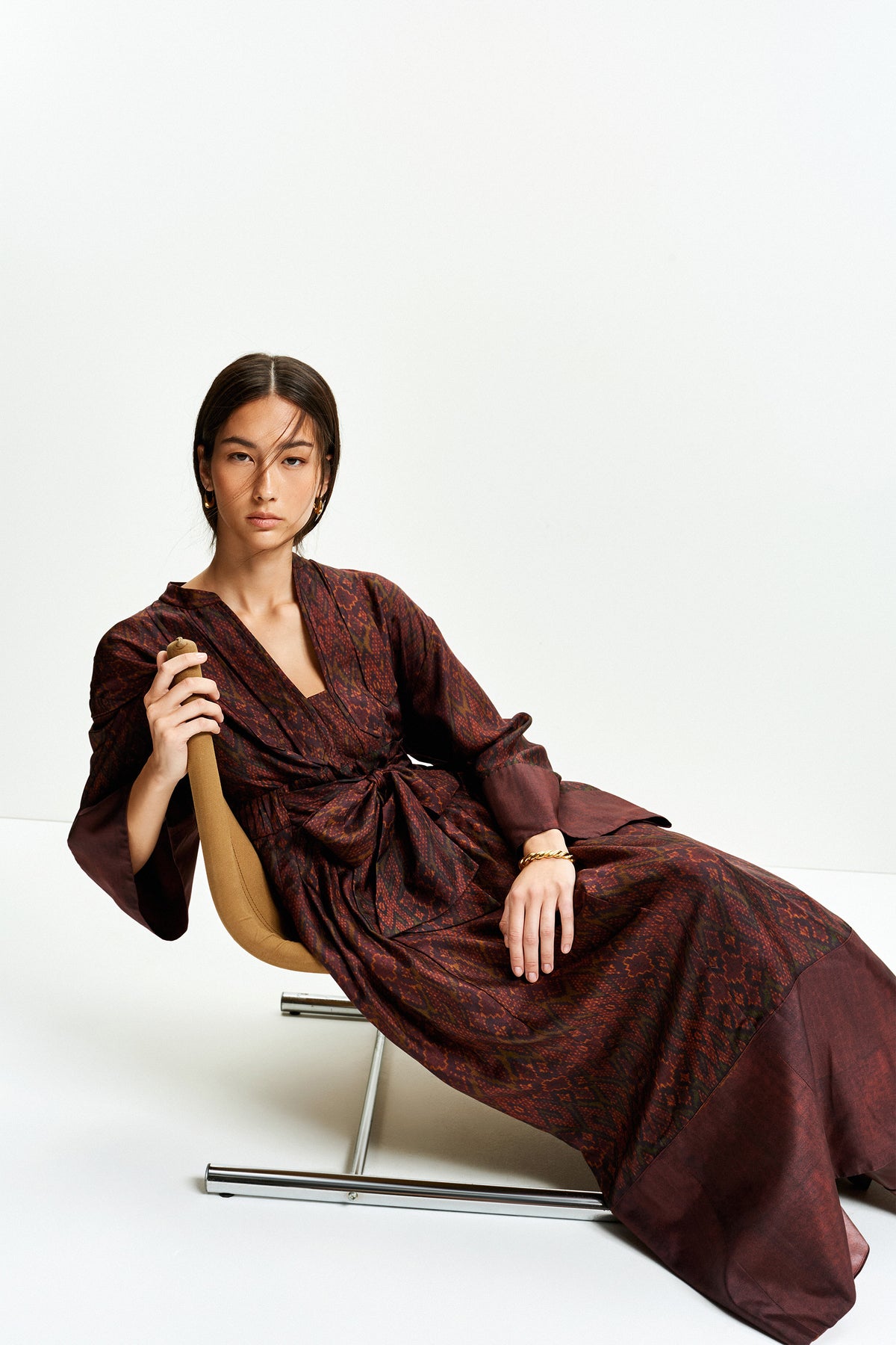 Paloma Dress (Merlot Ikat)
