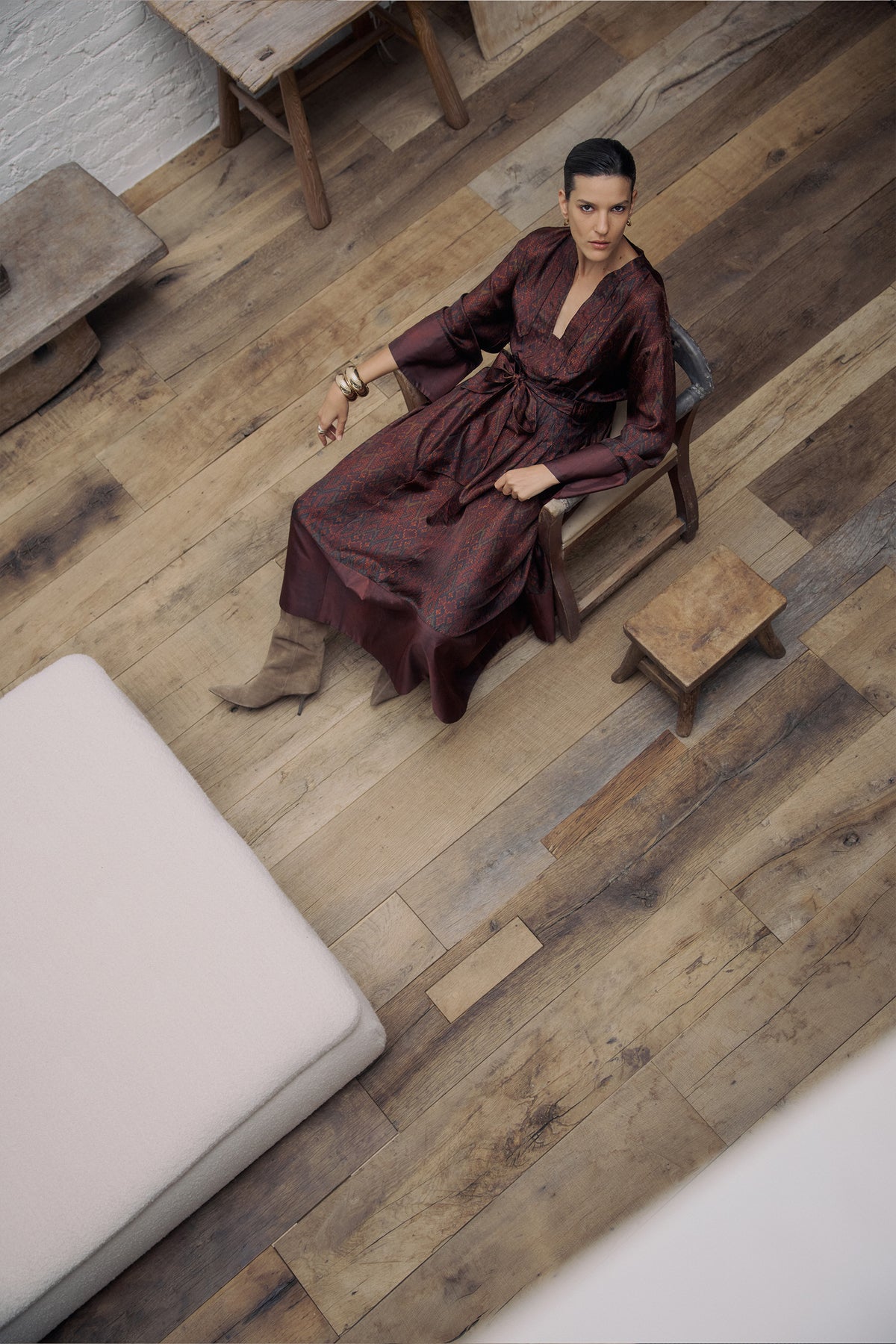 Paloma Dress (Merlot Ikat)