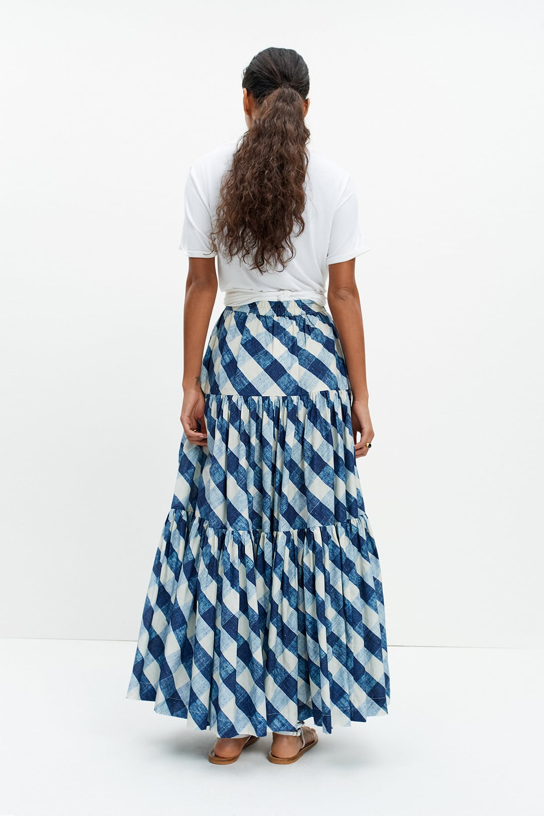 Peasant Skirt (Giant Blue Gingham)