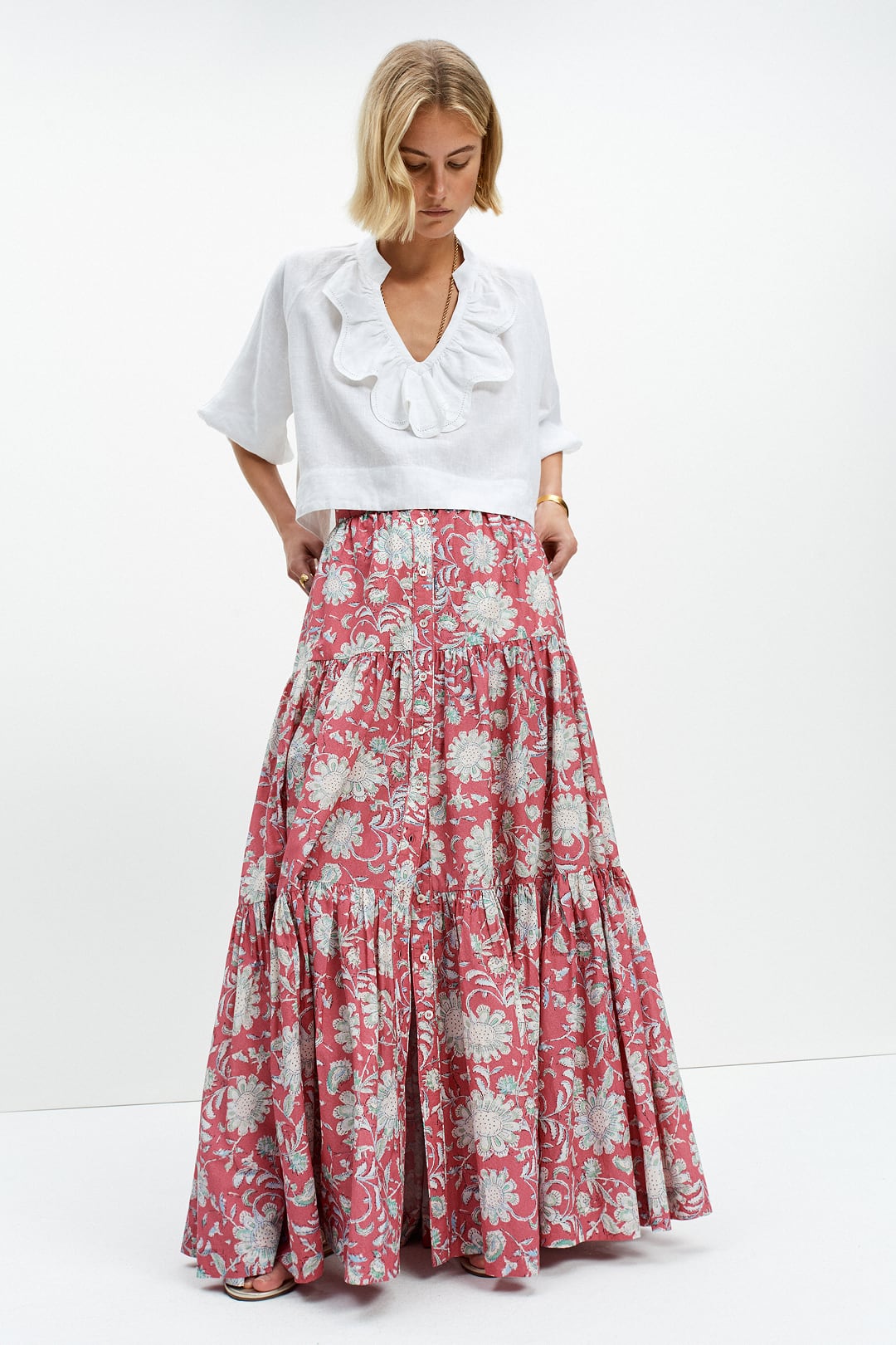 Peasant Skirt (Camille Floral Print)