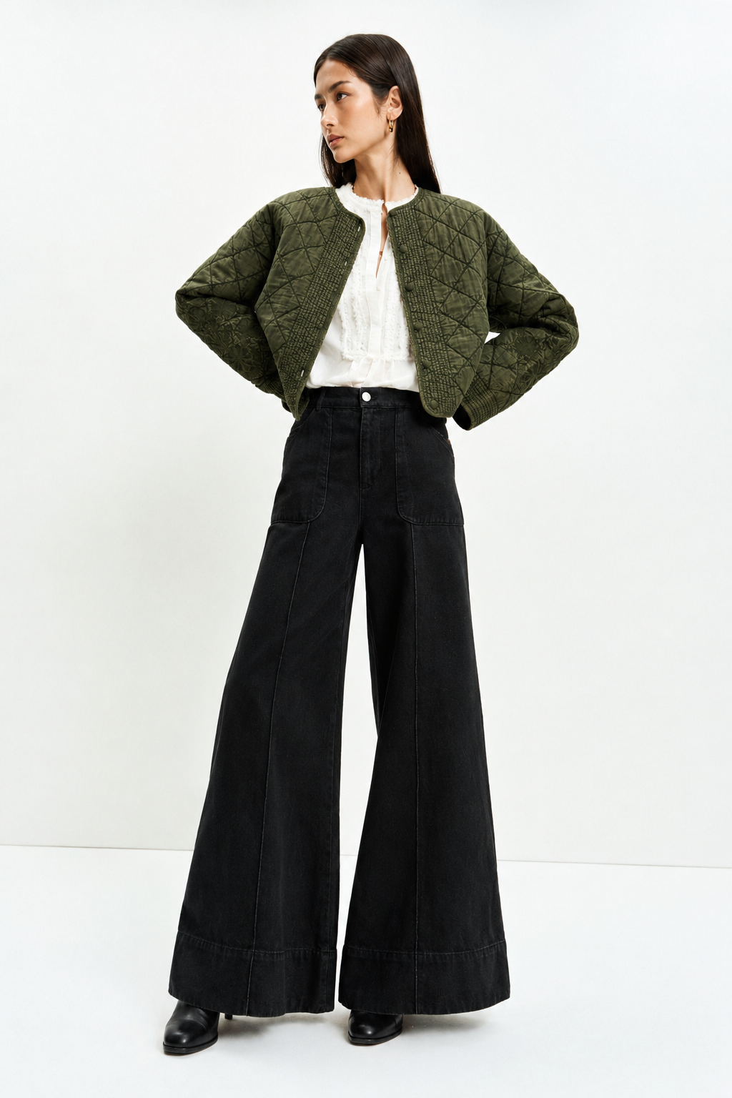 Quilted Jacket (Moss Green)