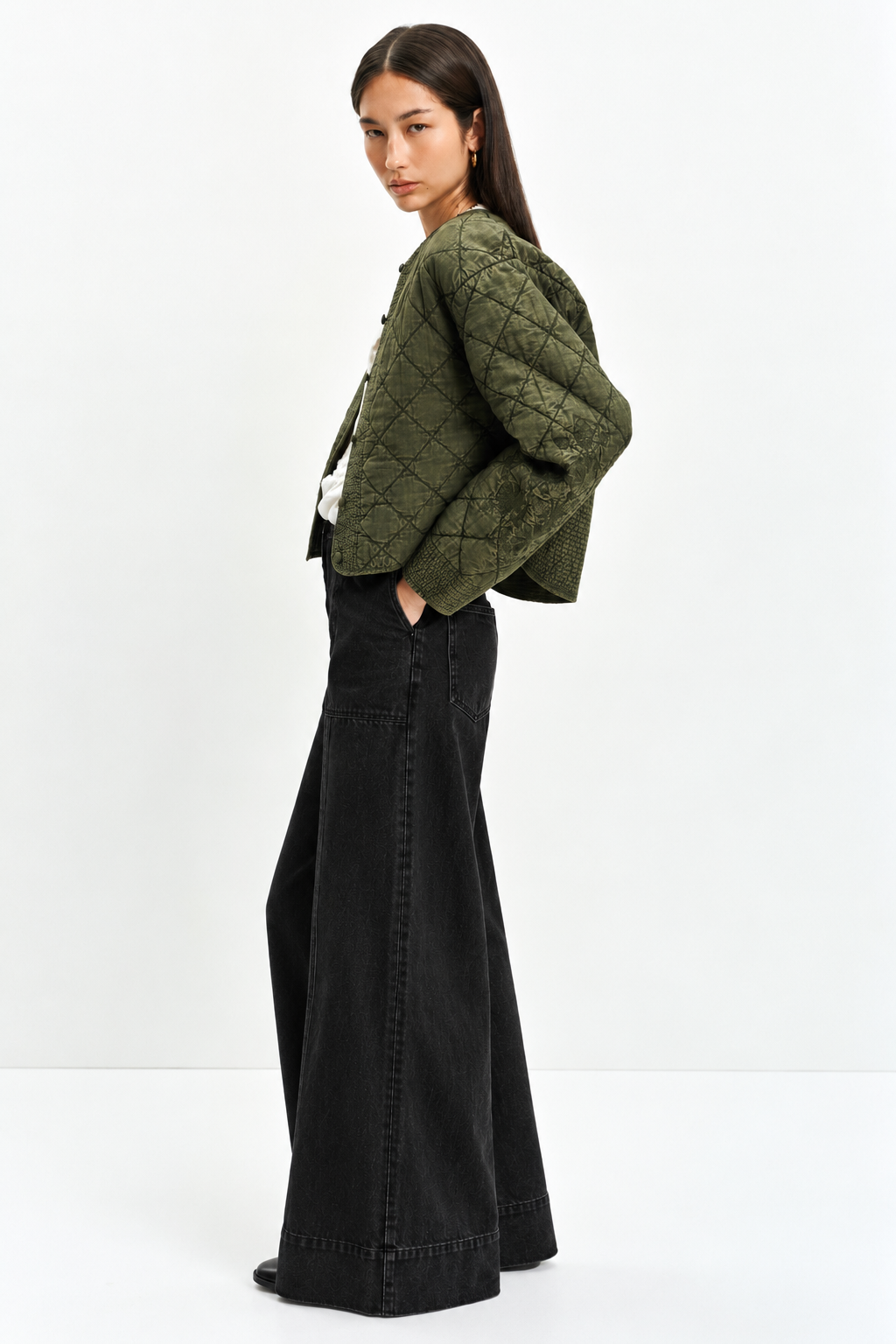 Quilted Jacket (Moss Green)