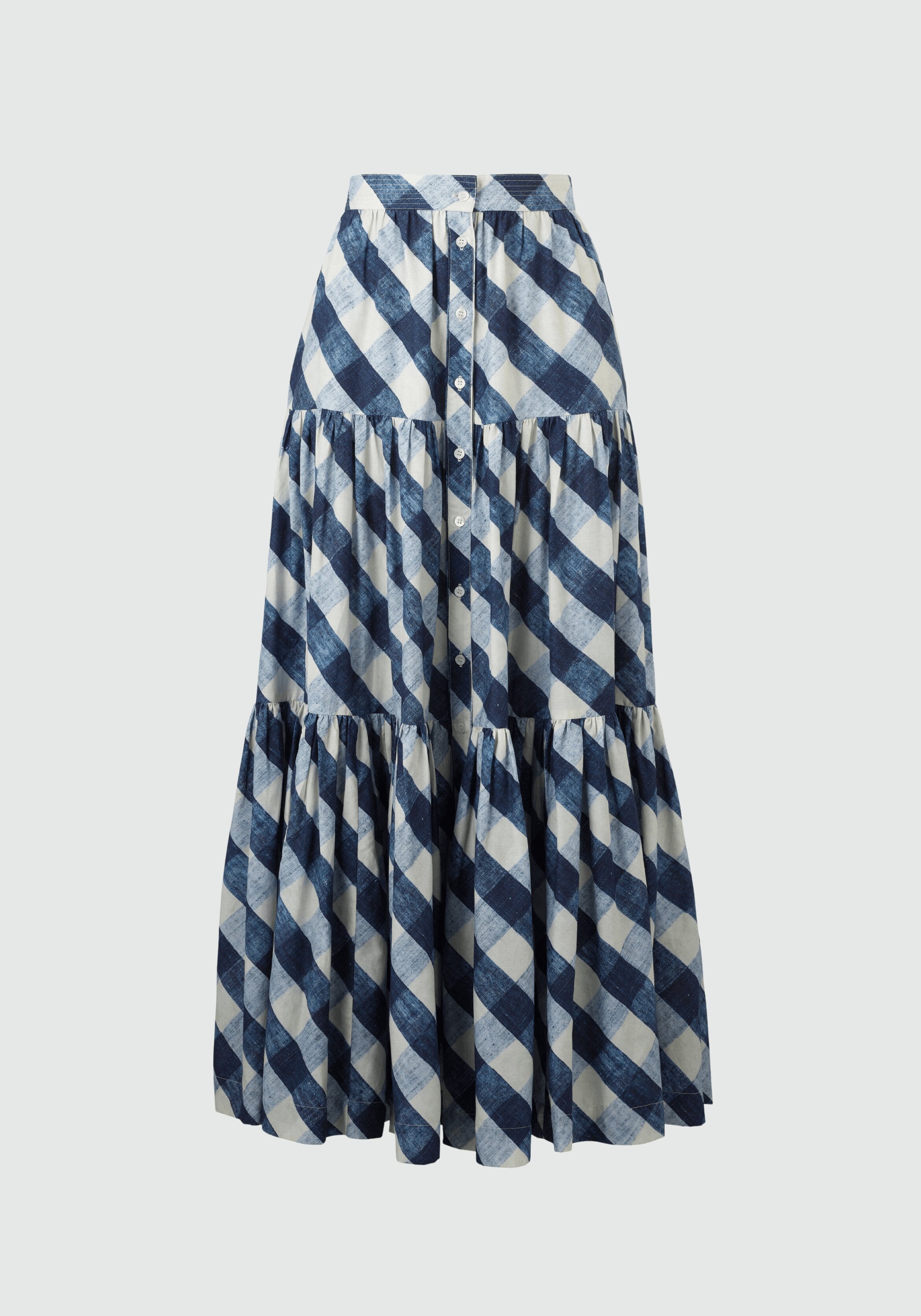 Peasant Skirt (Giant Blue Gingham)
