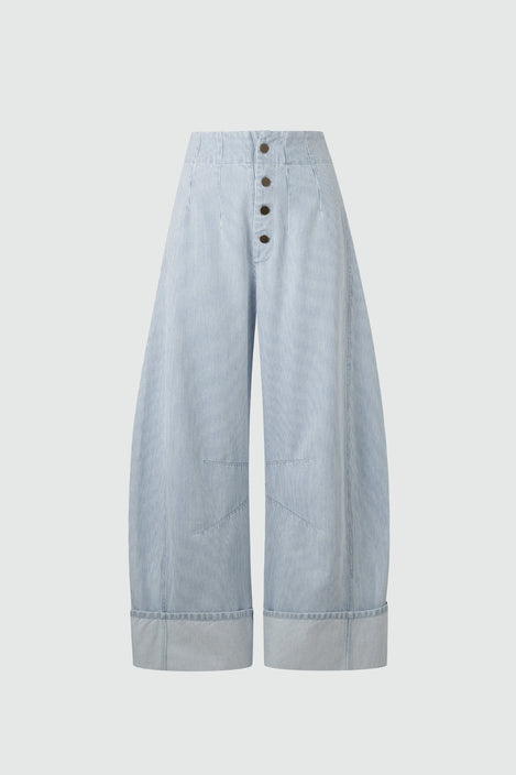 The Cuff Jean (Blue Stripe)
