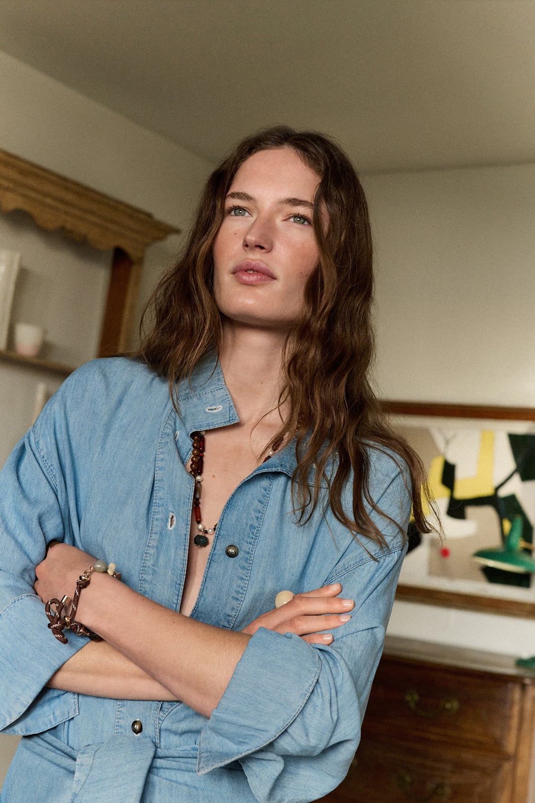 Sarong Shirt Dress (Blue Denim)