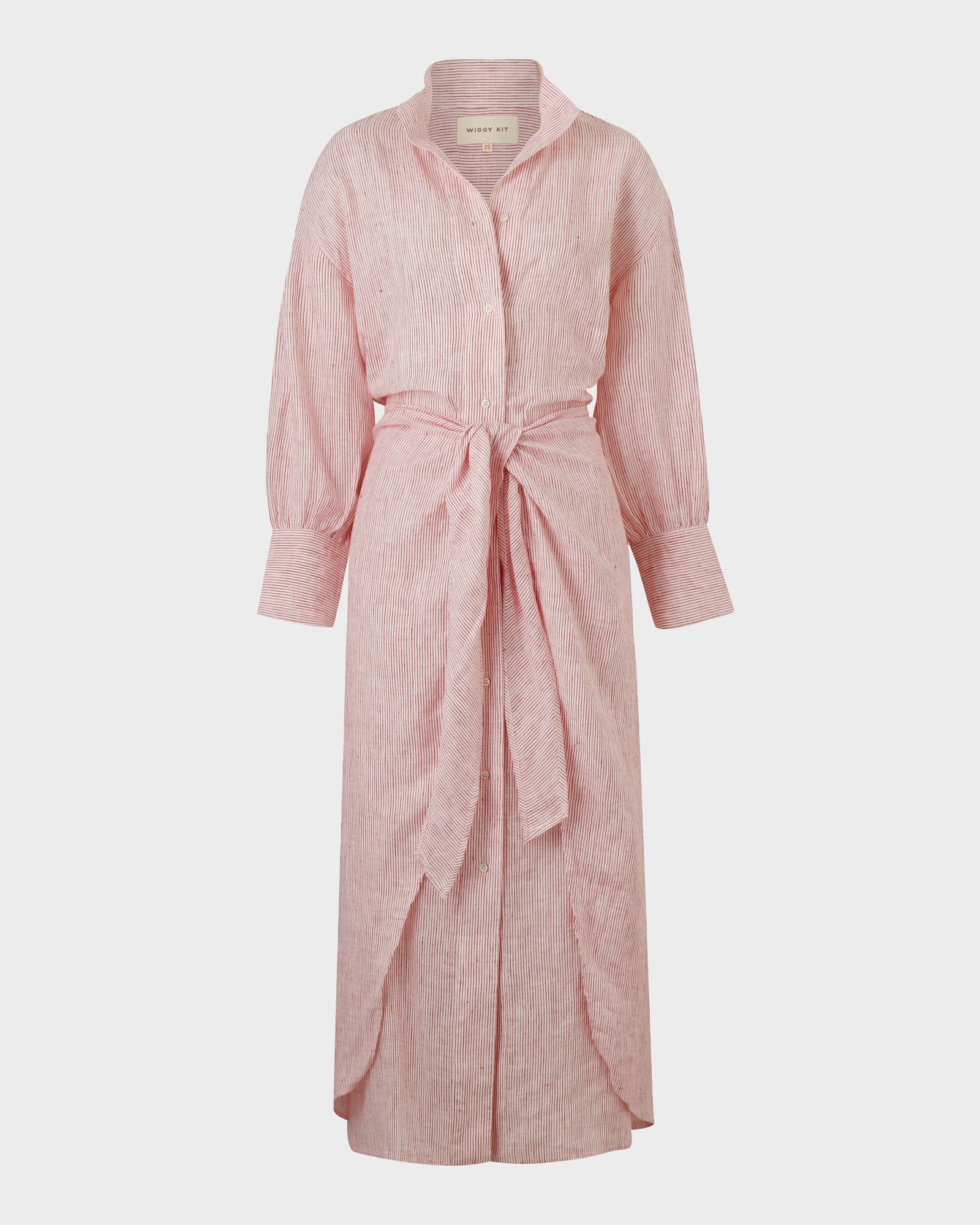 Sarong Shirt Dress (Red Stripe)