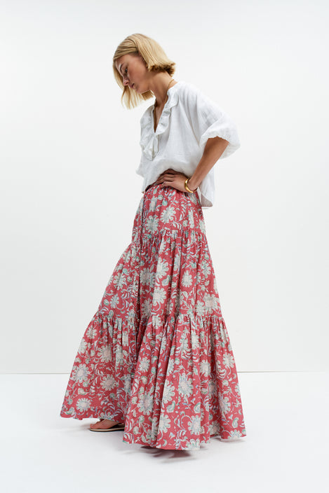 Peasant Skirt (Camille Floral Print)
