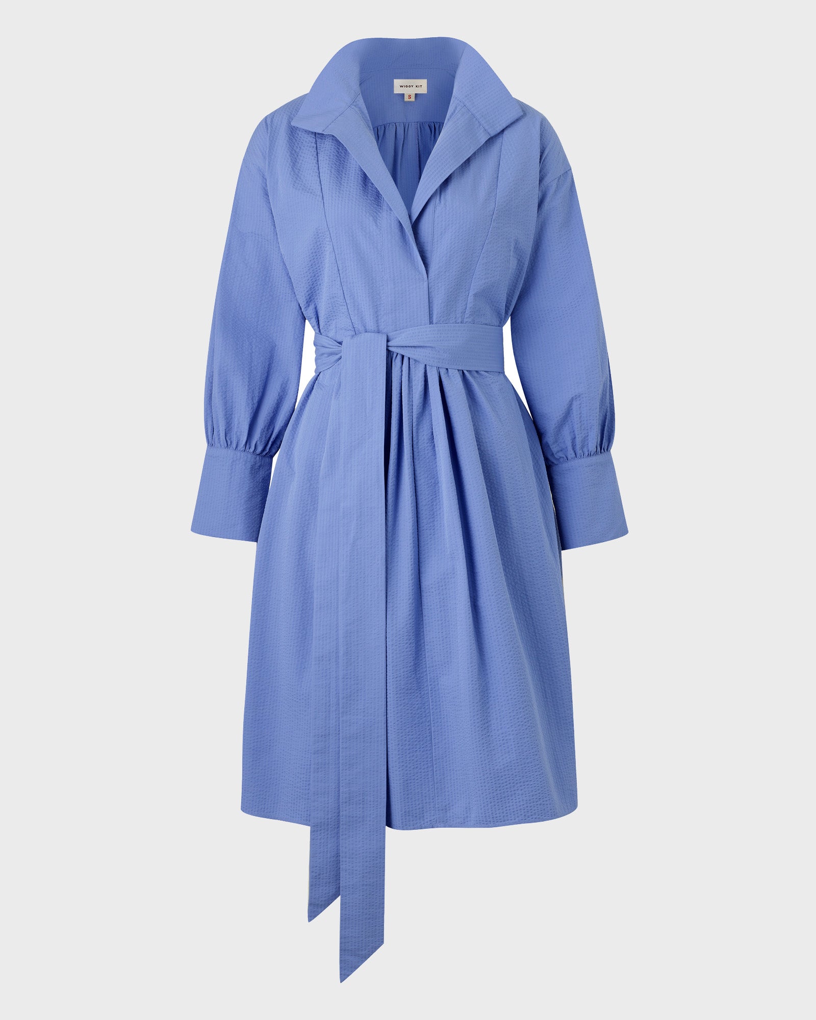 Topper Shirt Dress (Blue Seersucker)