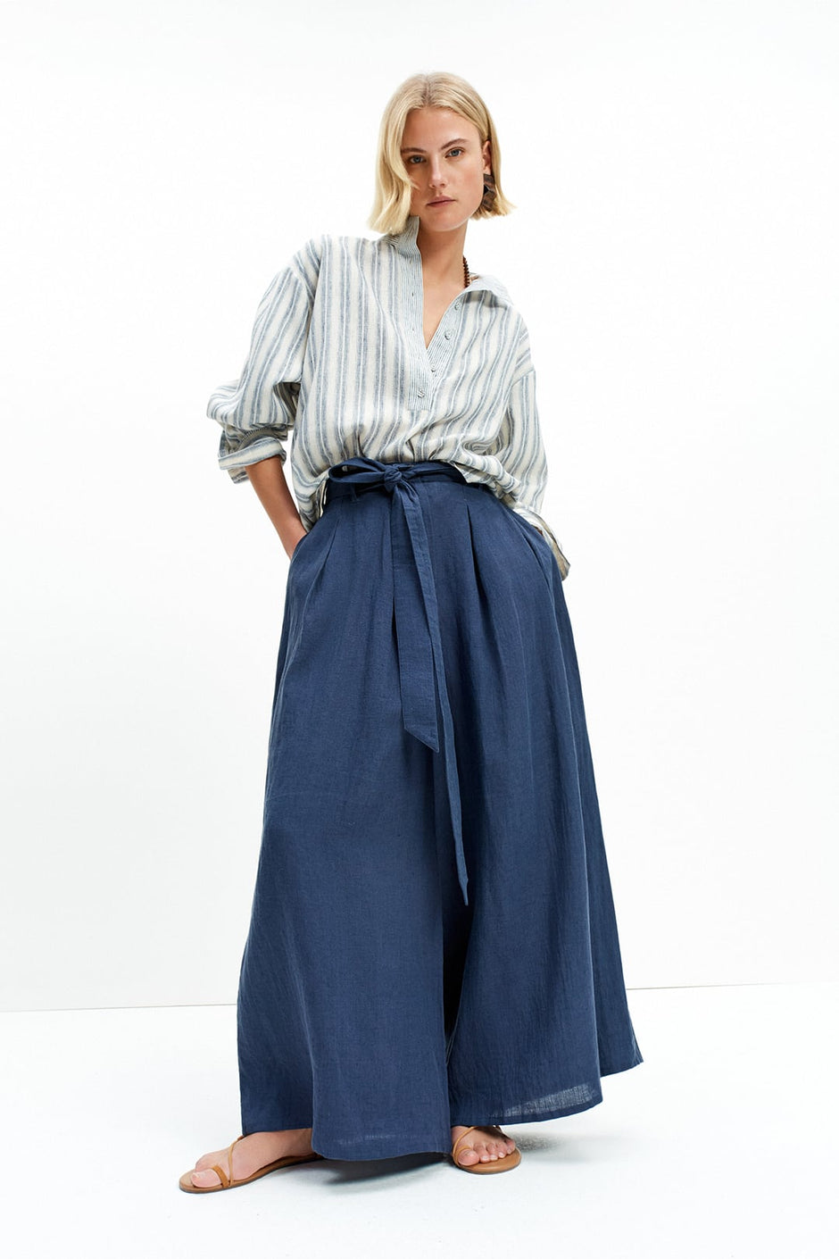 The Library Shirt (Indigo Stripe)