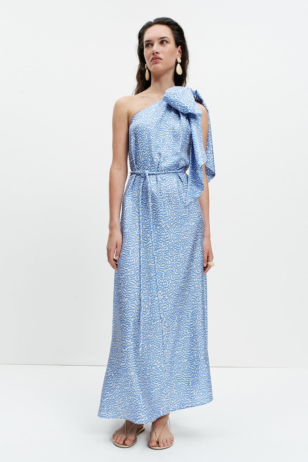 The Bay Dress (Blue Zig Zag Print)