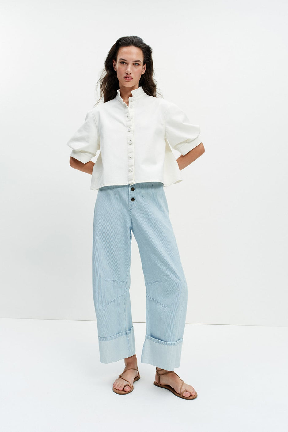The Cuff Jean (Blue Stripe)