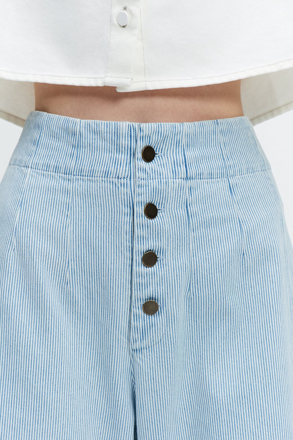 The Cuff Jean (Blue Stripe)