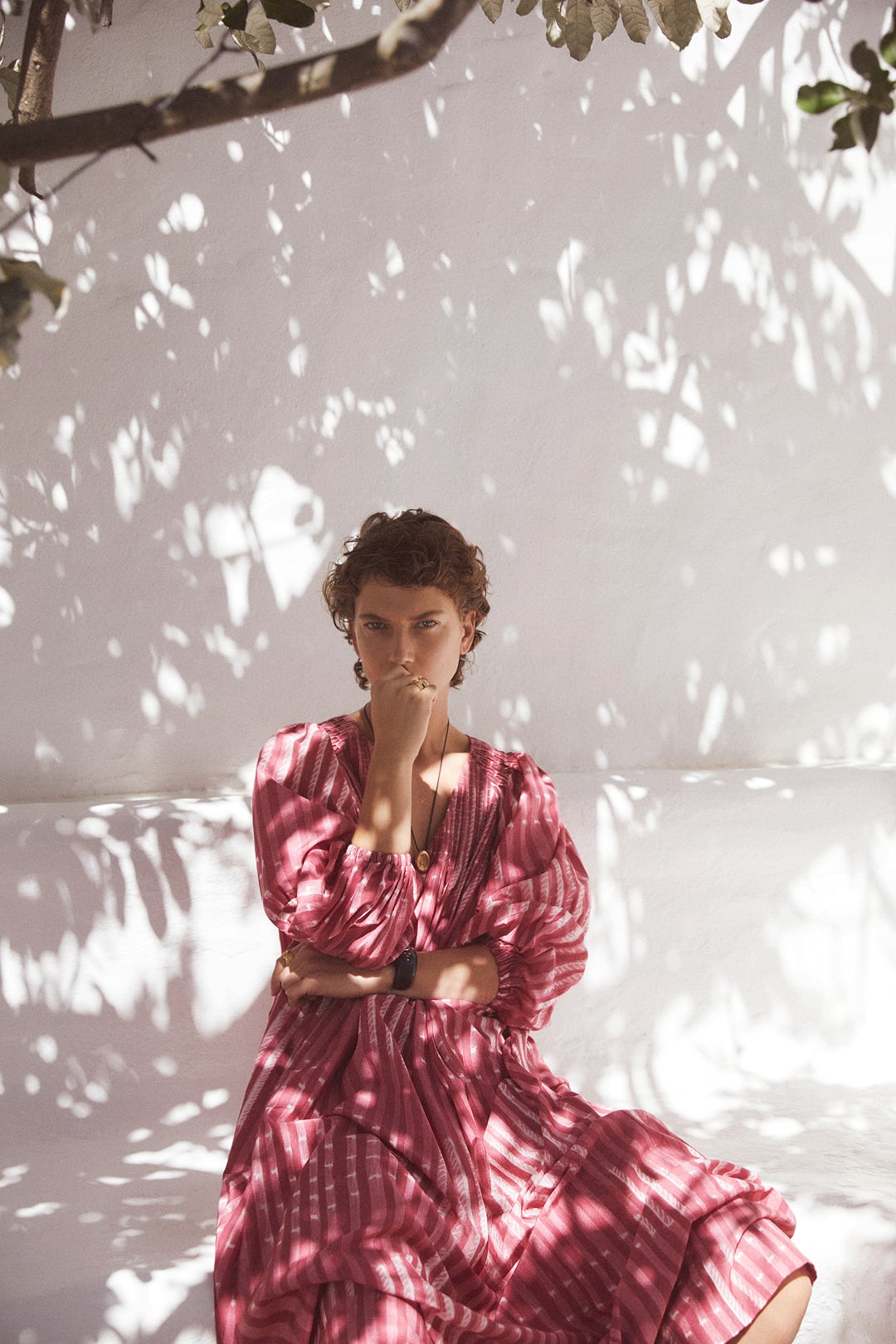 The Folklore Dress (Pink Nigella Print)