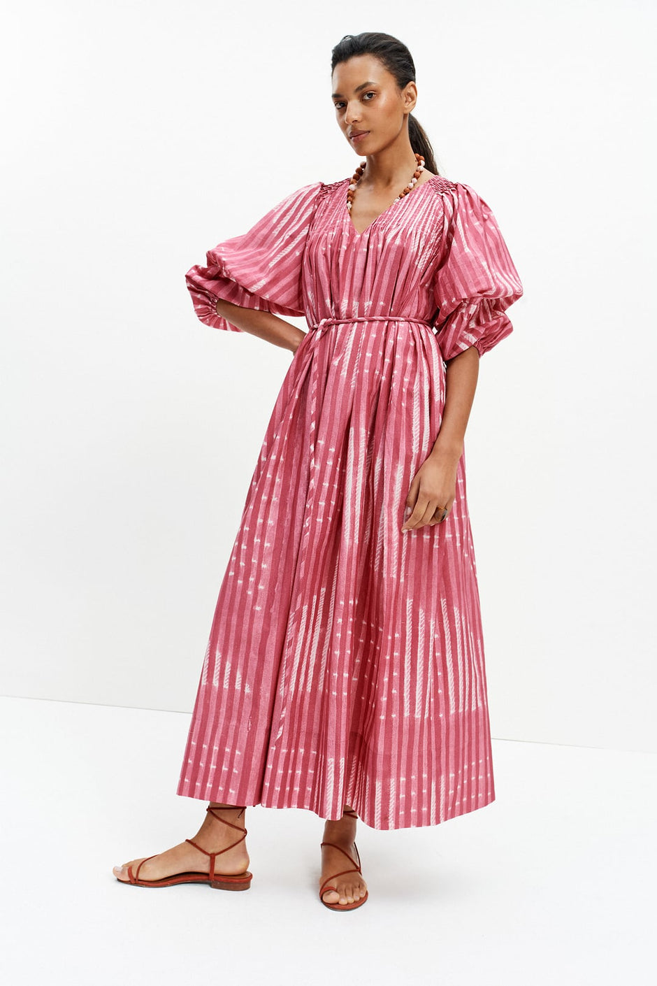 The Folklore Dress (Pink Nigella Print)
