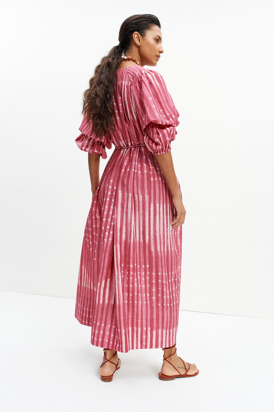 The Folklore Dress (Pink Nigella Print)
