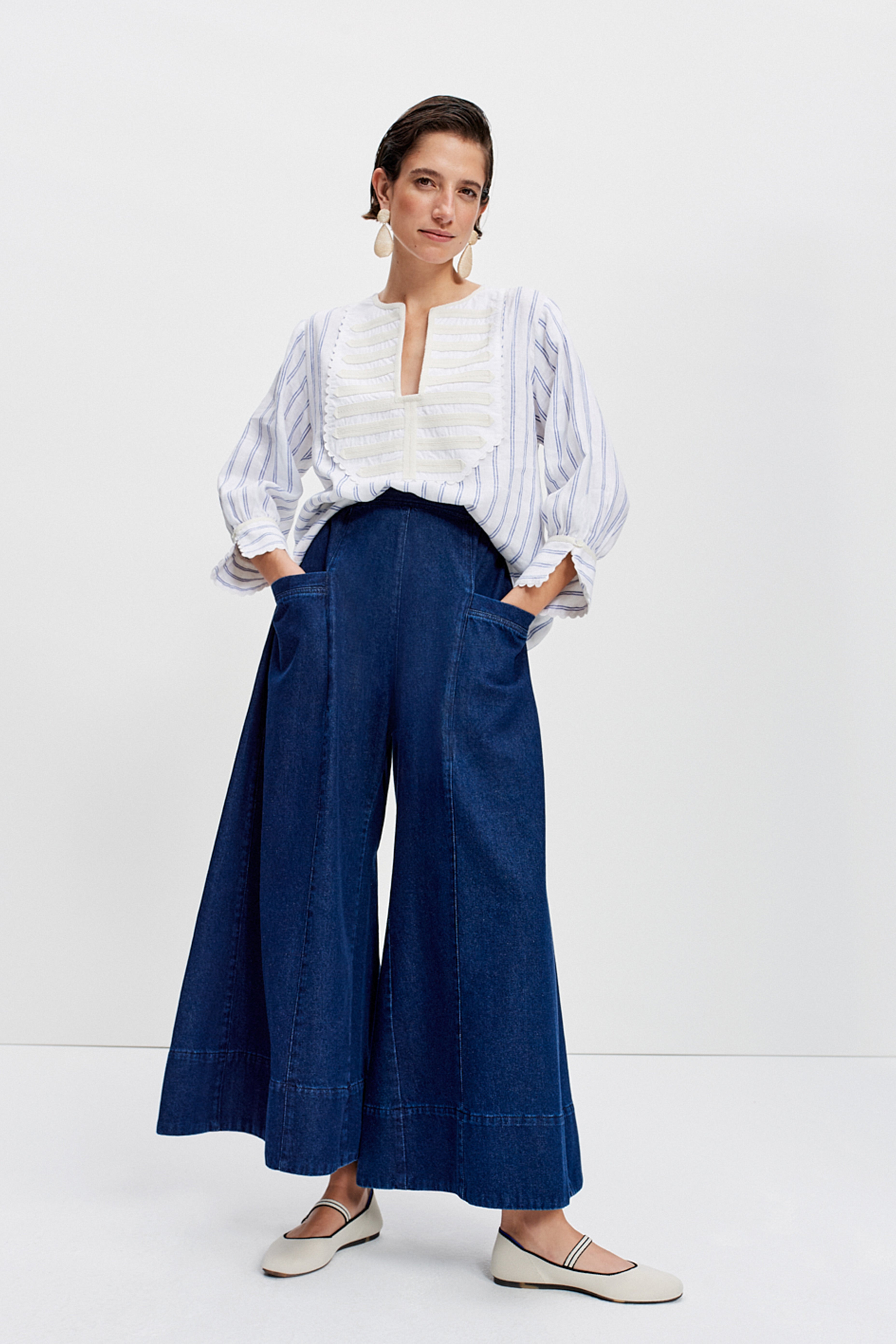 The Bib Shirt (Blue Stripe)