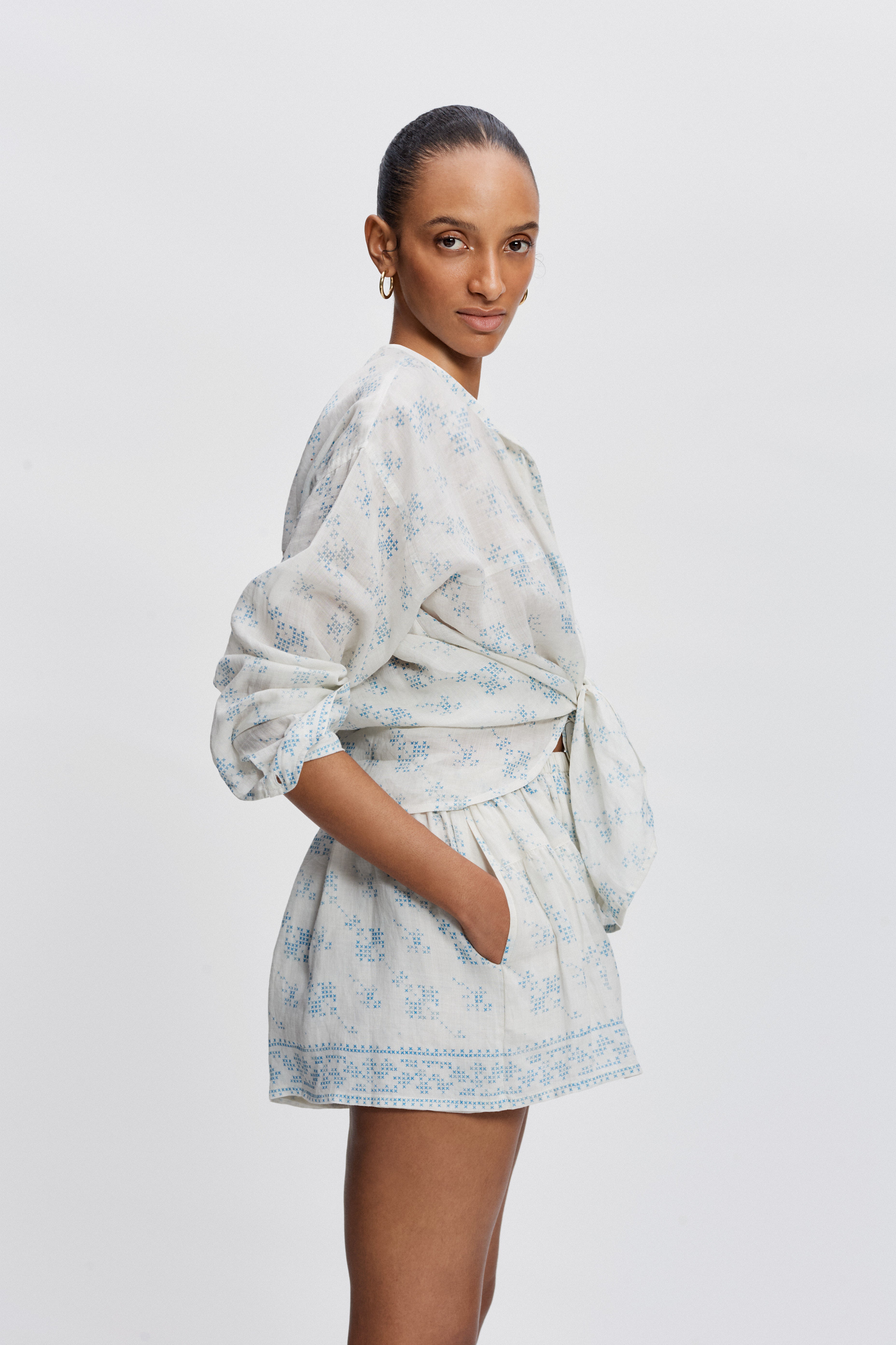 The Original Short (Blue Cross Stitch)