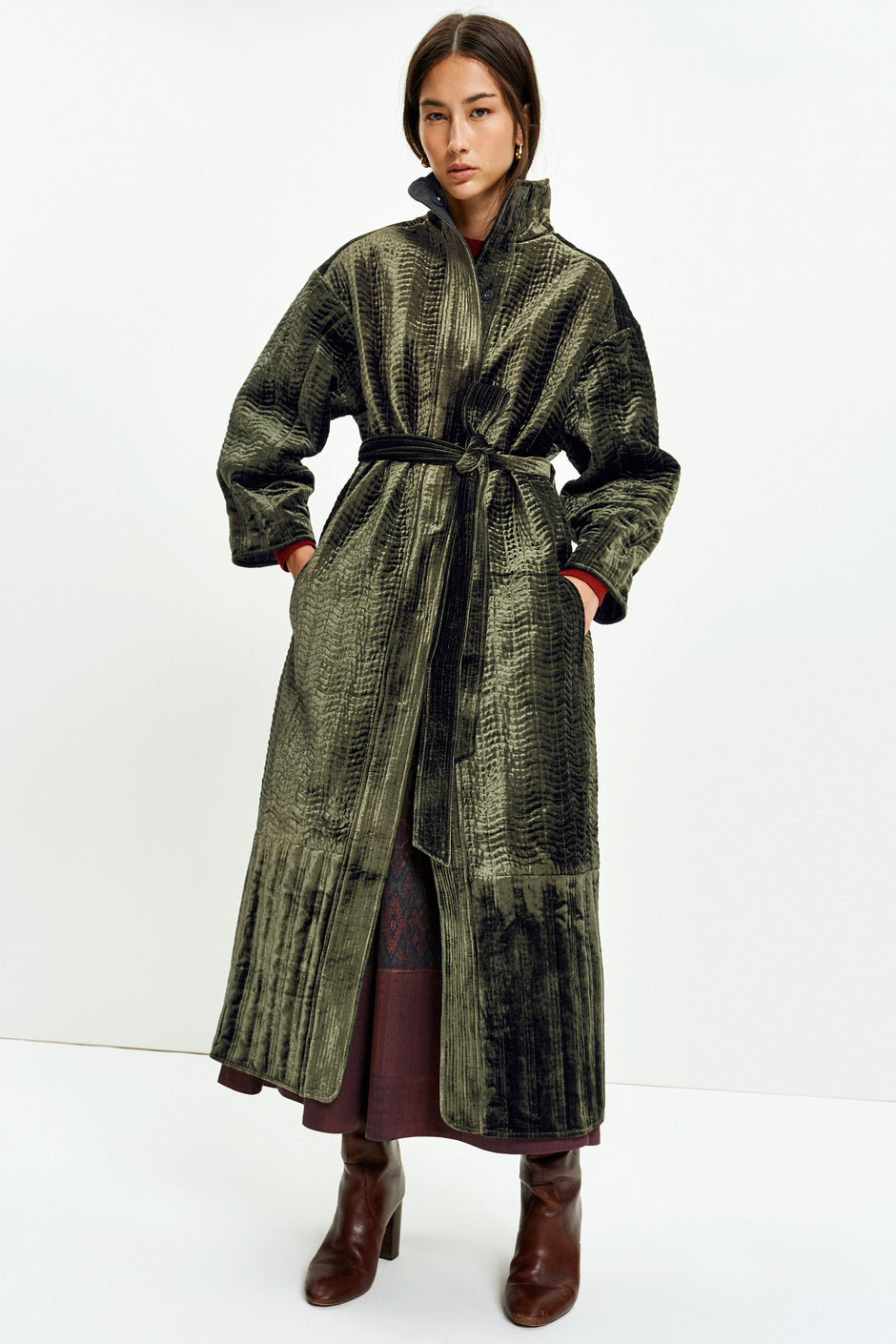 Velvet Quilted Coat