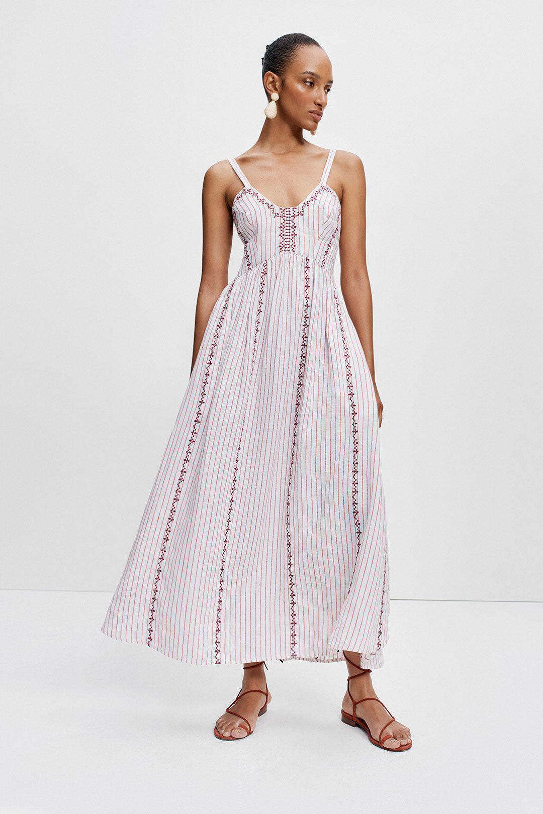 The Petra Dress (Pink Stripe)