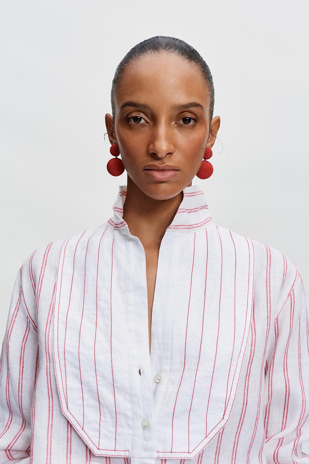 The Tab Shirt (Red Stripe)