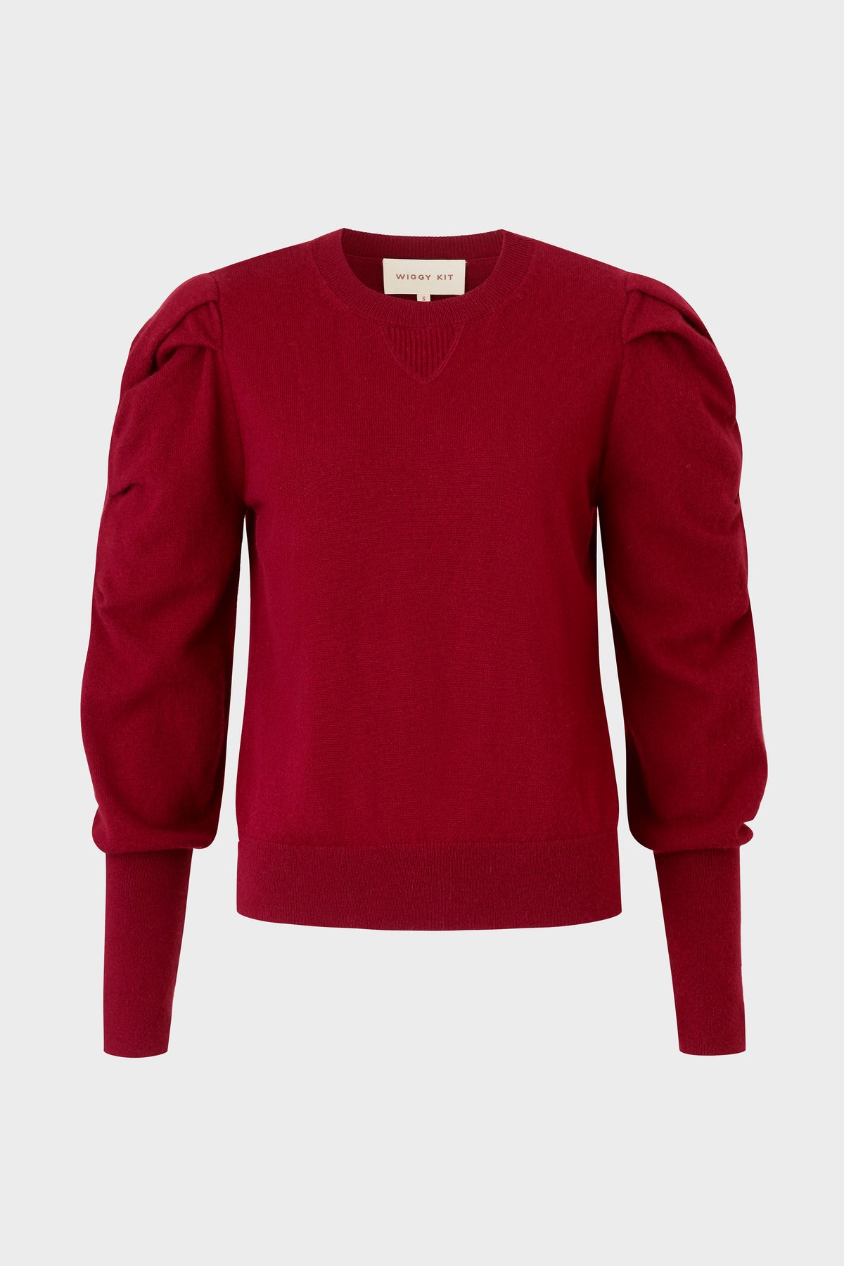 Gather Sleeve Sweater (Red)