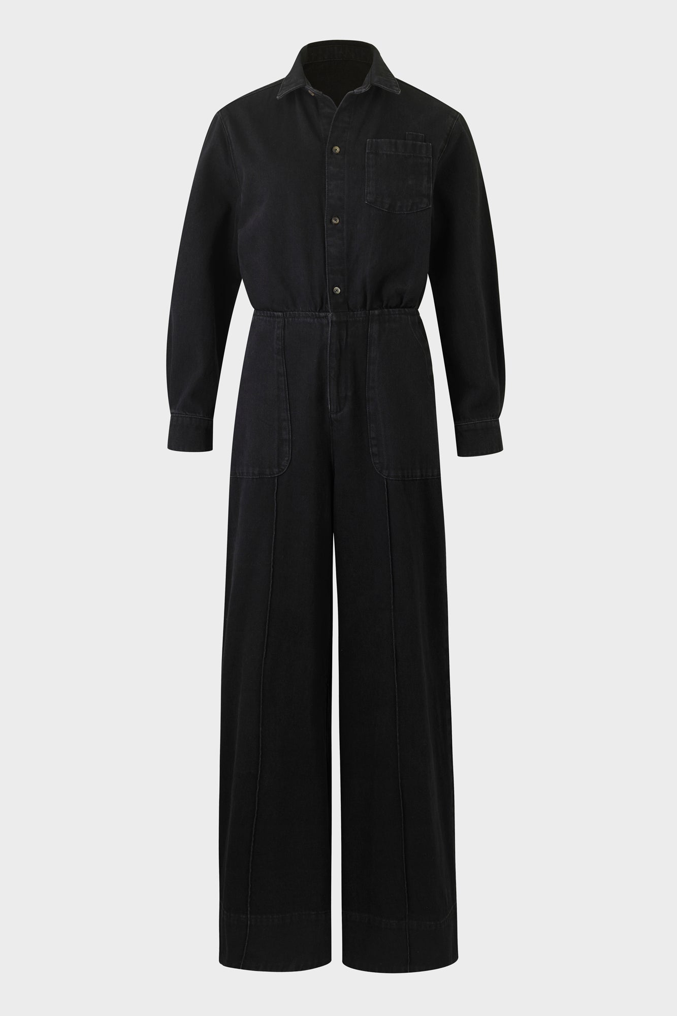 The Leo Jumpsuit (Charcoal Denim)