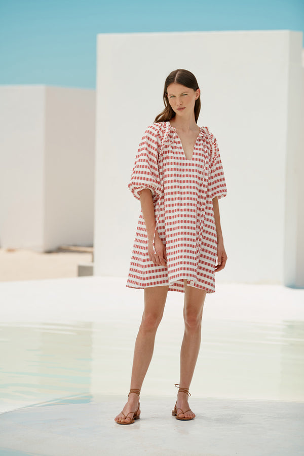Bubble Dress (Red Gingham)