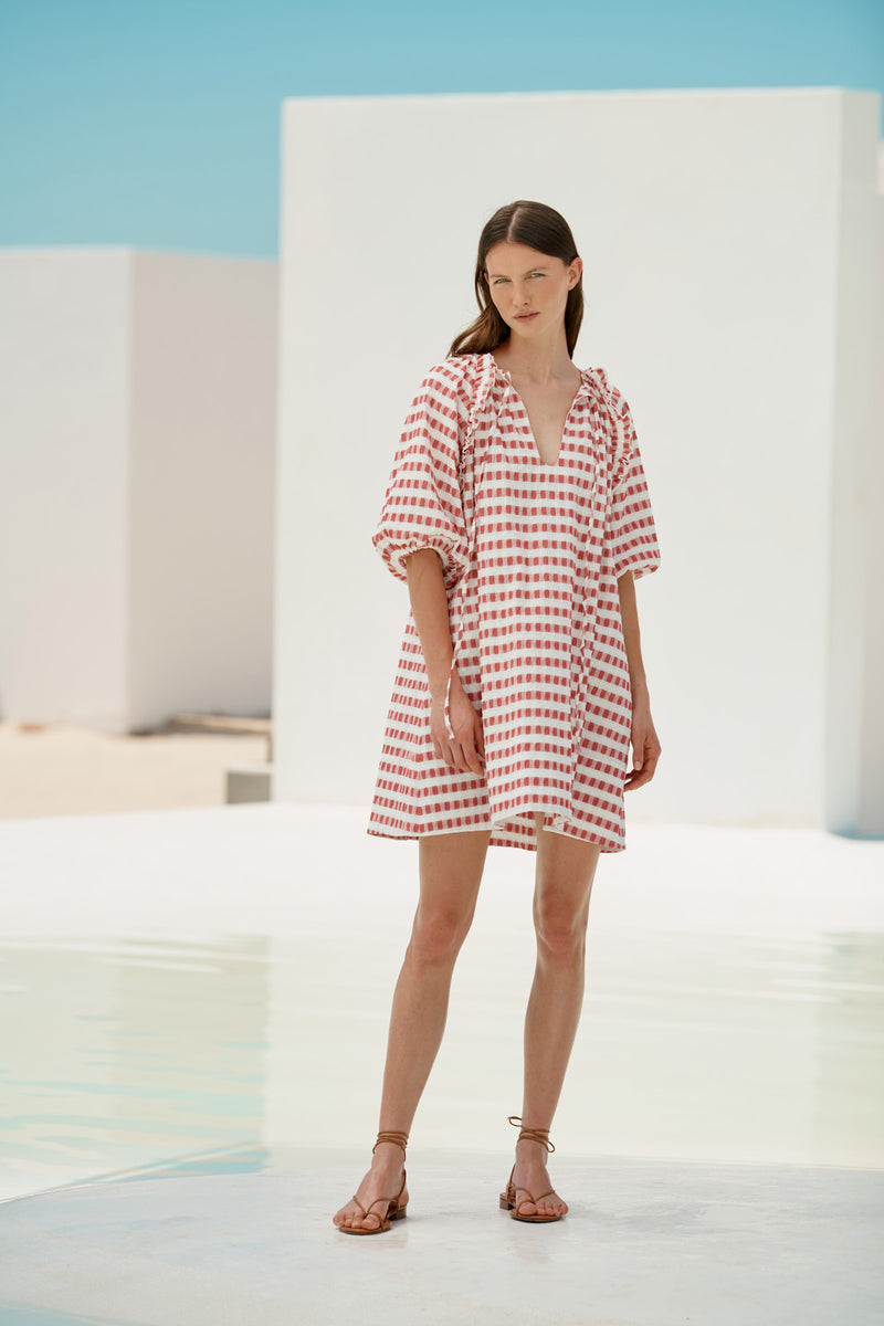 Bubble Dress (Red Gingham)