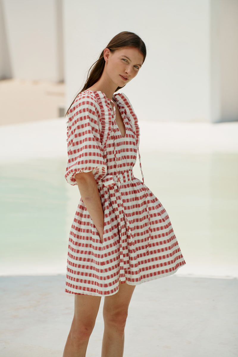 Bubble Dress (Red Gingham)