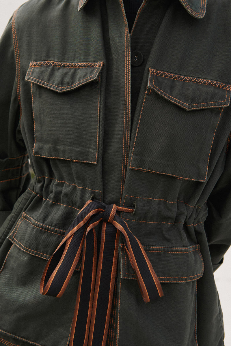 Wiggy Kit | The Milano Jacket in Green | Model Wearing Green Jacket
