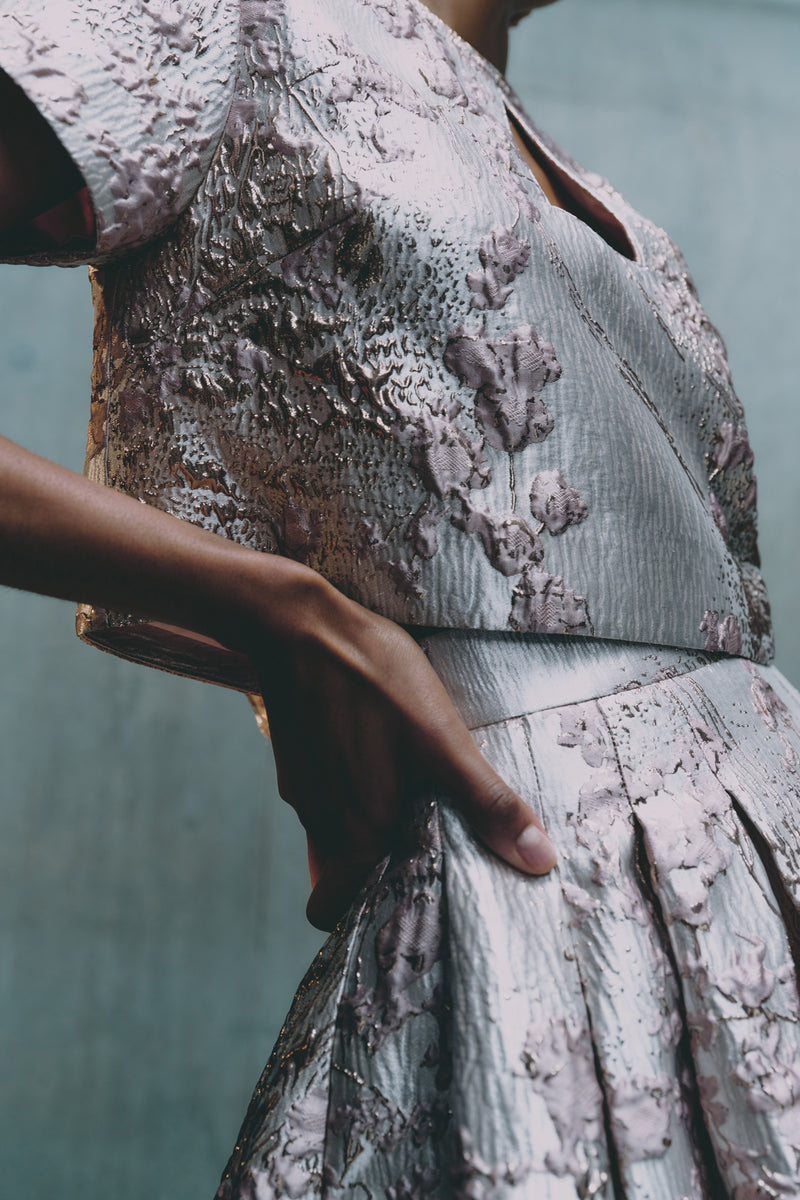 Wiggy Kit | Opera Skirt | Model Wearing 3/4 Length Skirt in Light Pink