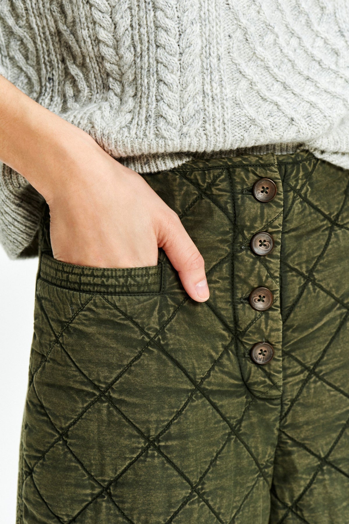 Quilted Jean (Olive)