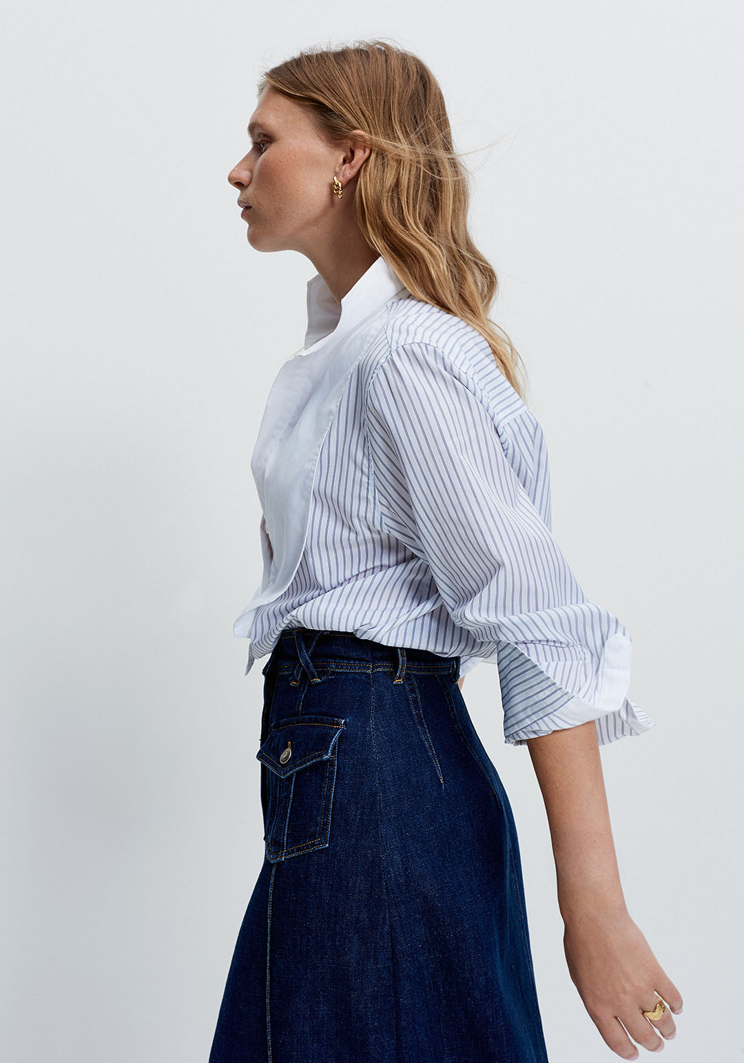The Tab Shirt (Blue Stripe)