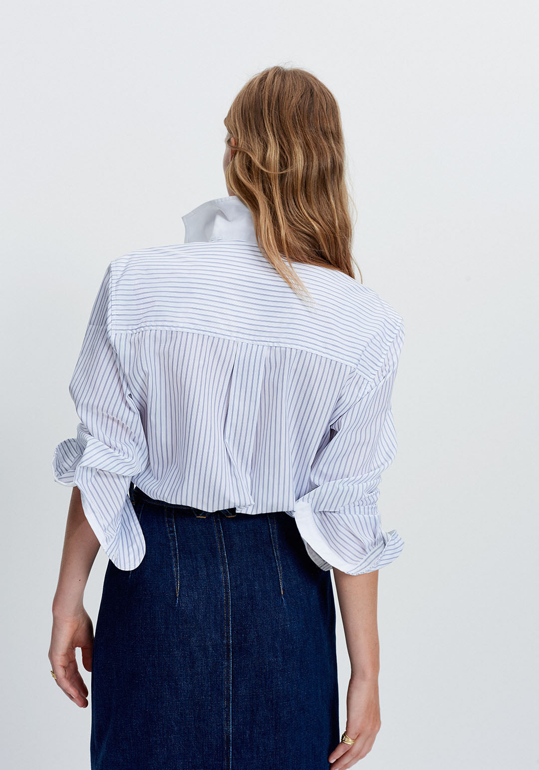 The Tab Shirt (Blue Stripe)