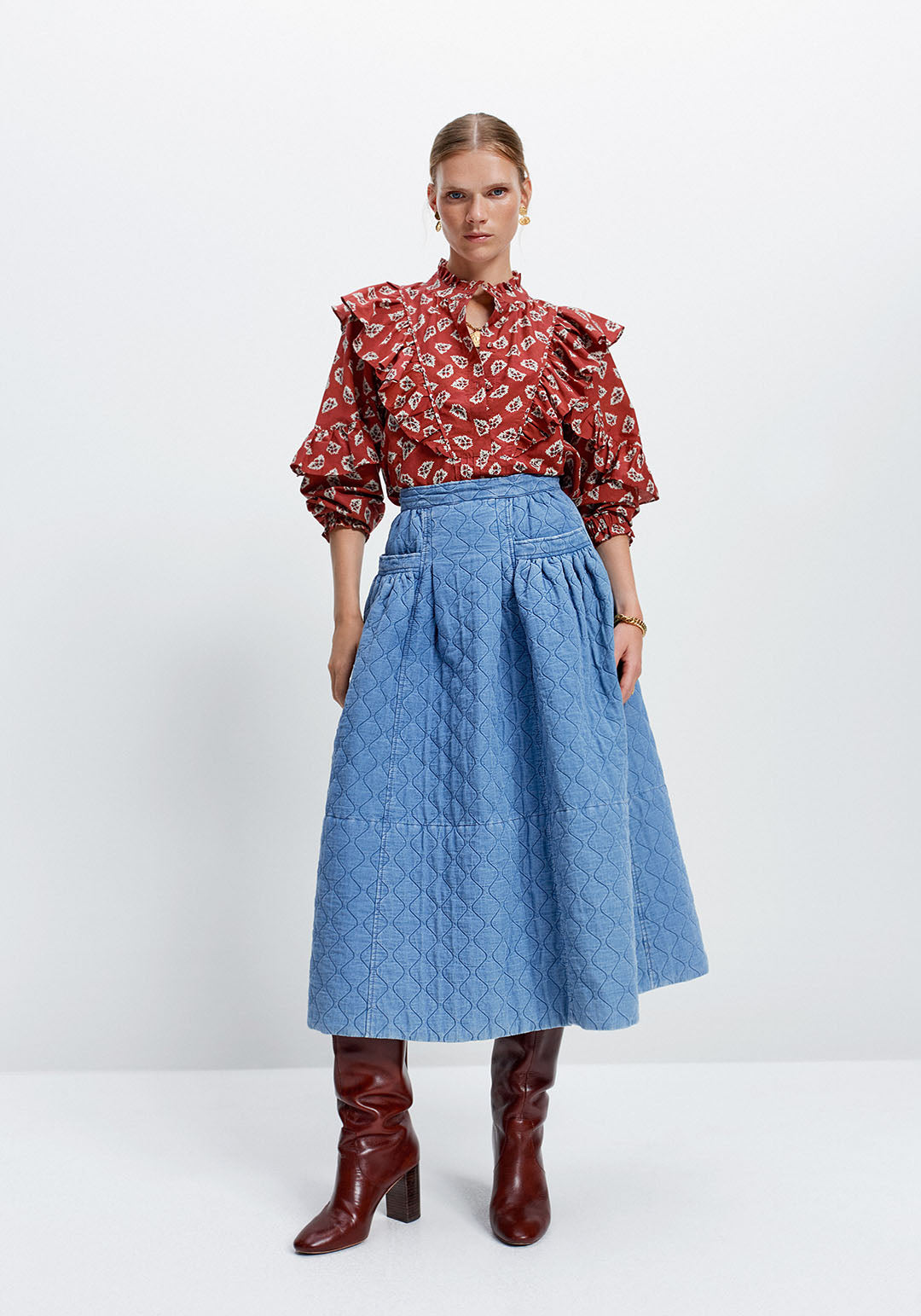 The Quilted Gaucho Skirt