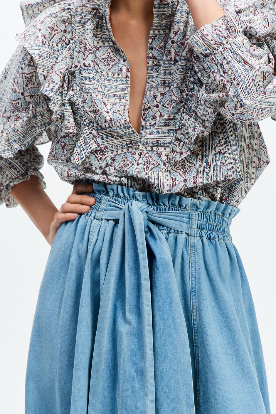 Belted Tie Skirt