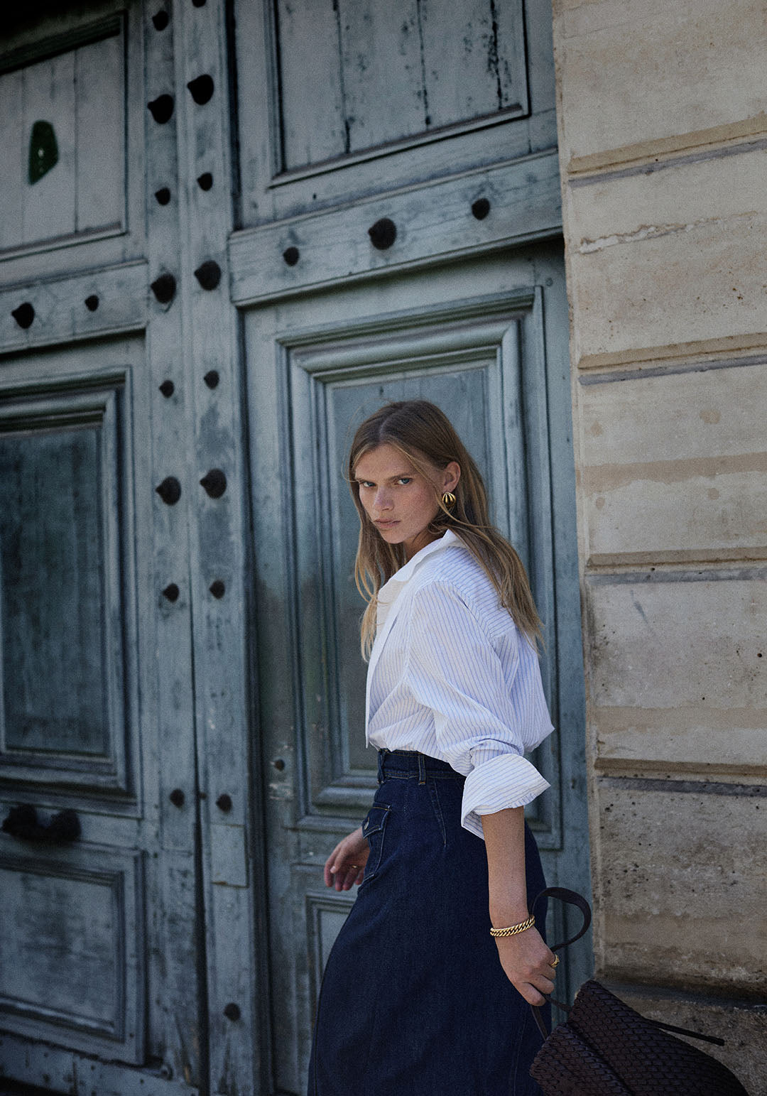 The Tab Shirt (Blue Stripe)