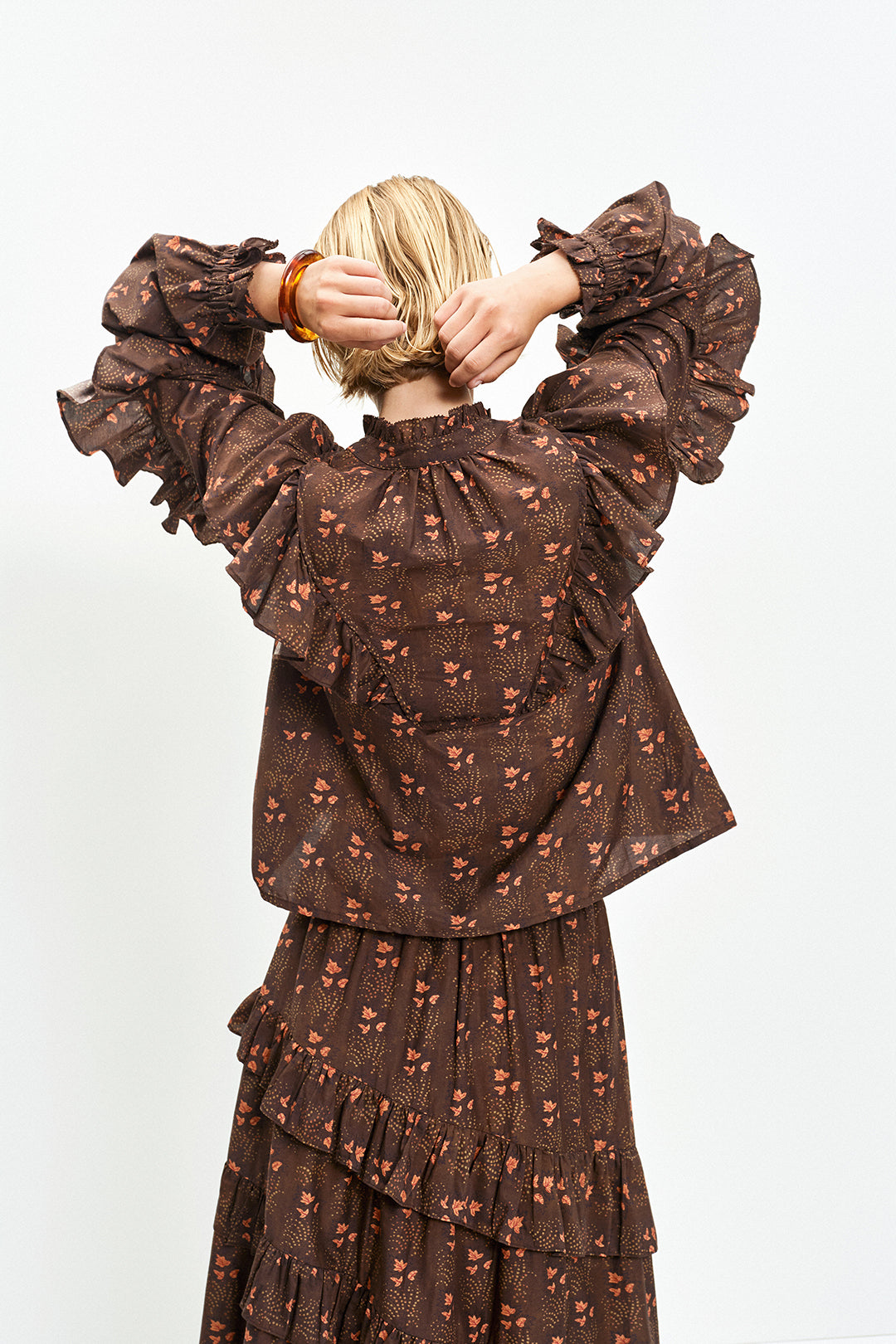 Copain Shirt (Cocoa Fern Print)