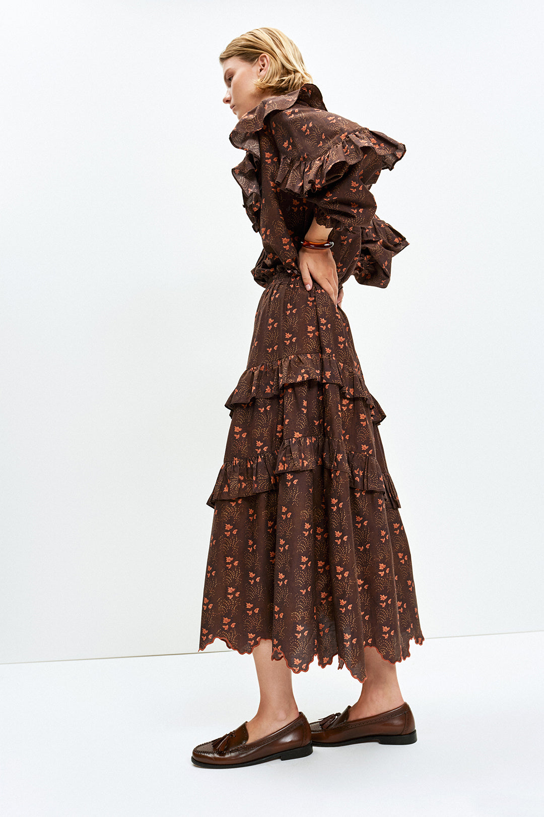 Copain Skirt (Cocoa Fern Print)